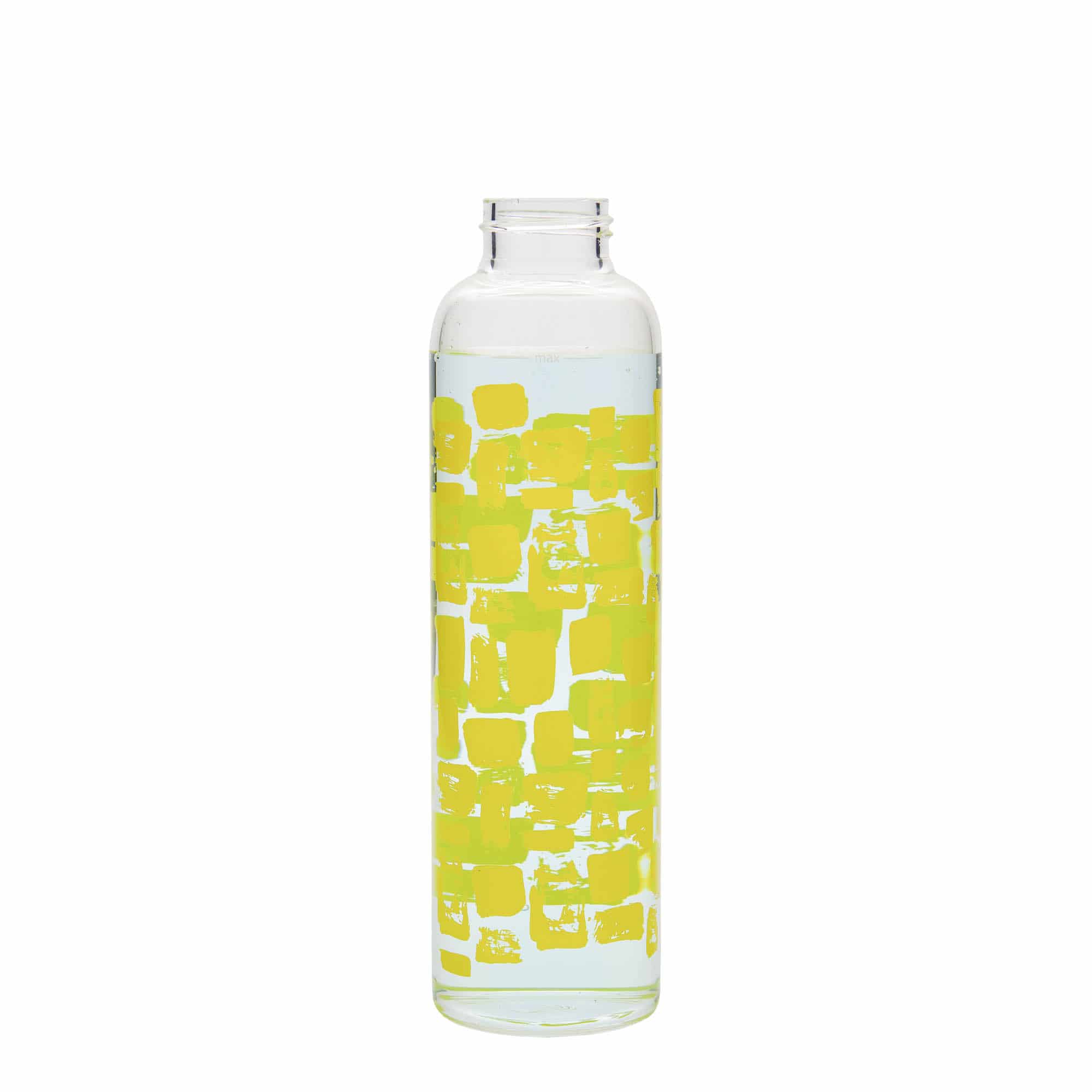 Bouteille d'eau 500 ml 'Perseus - Rectangles jaunes', ouverture : bouchon à vis