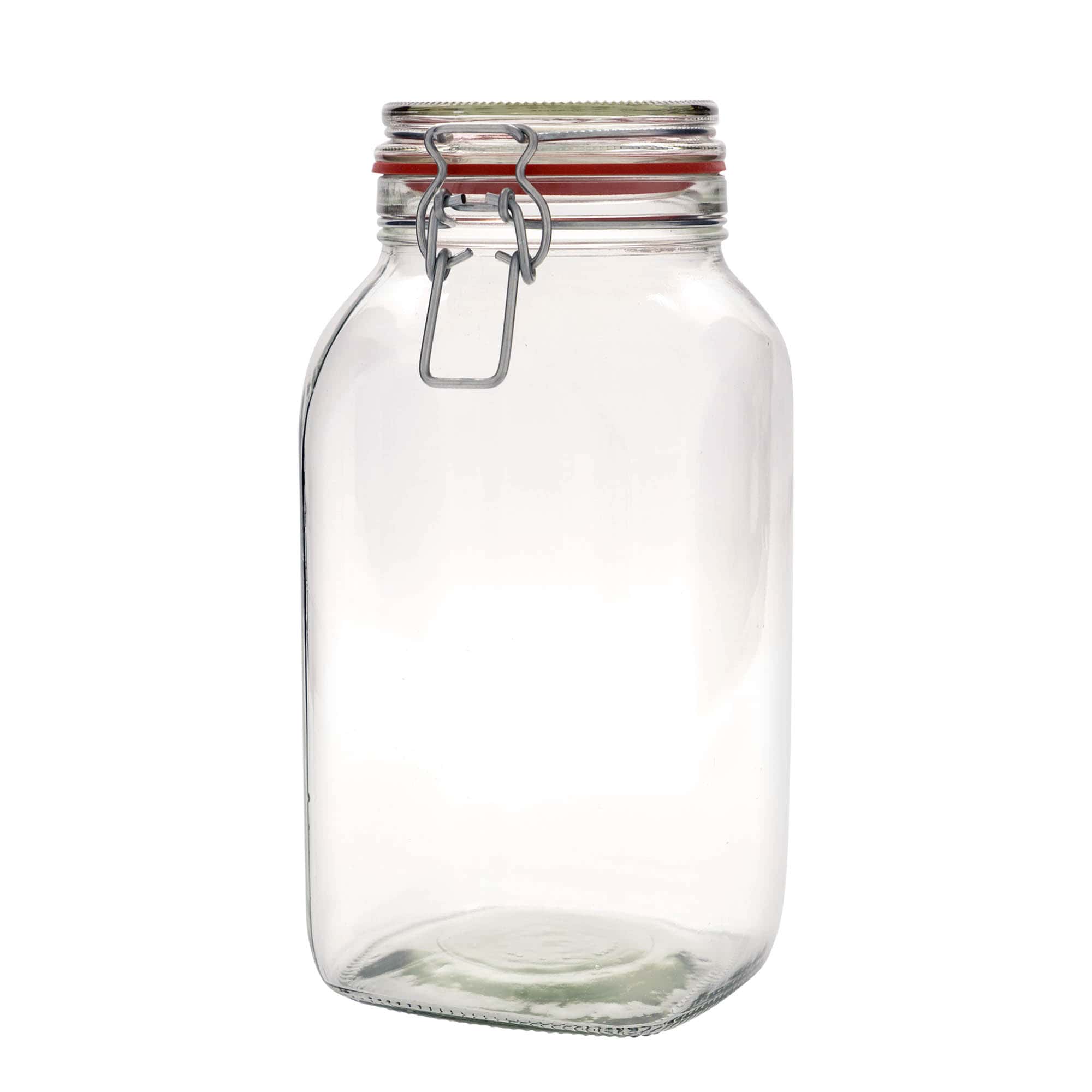Bocal à fermeture mécanique 2 590 ml, carré, bouchage: bouchon mécanique Bocal à fermeture mécanique 2 590 ml, carré, bouchage: bouchon mécanique