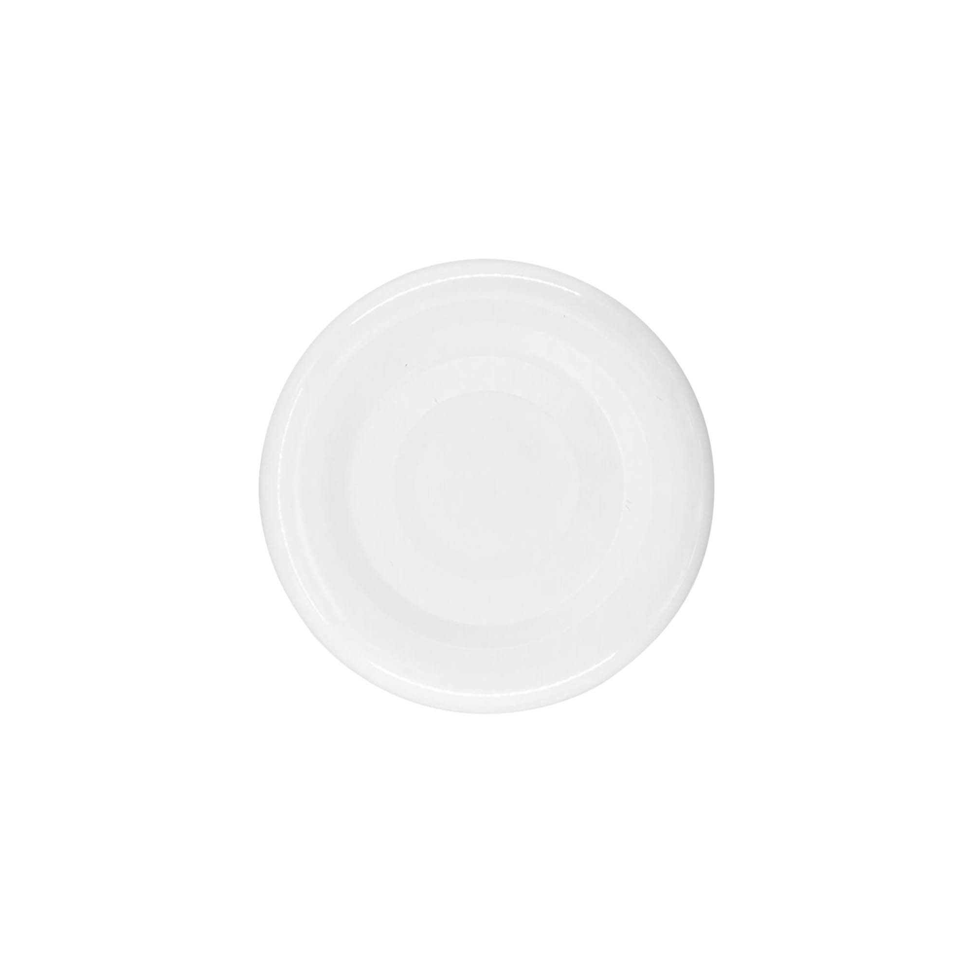 Bouchon à vis, tôle blanche, blanc, pour ouverture : TO 38 Bouchon à vis, tôle blanche, blanc, pour ouverture : TO 38