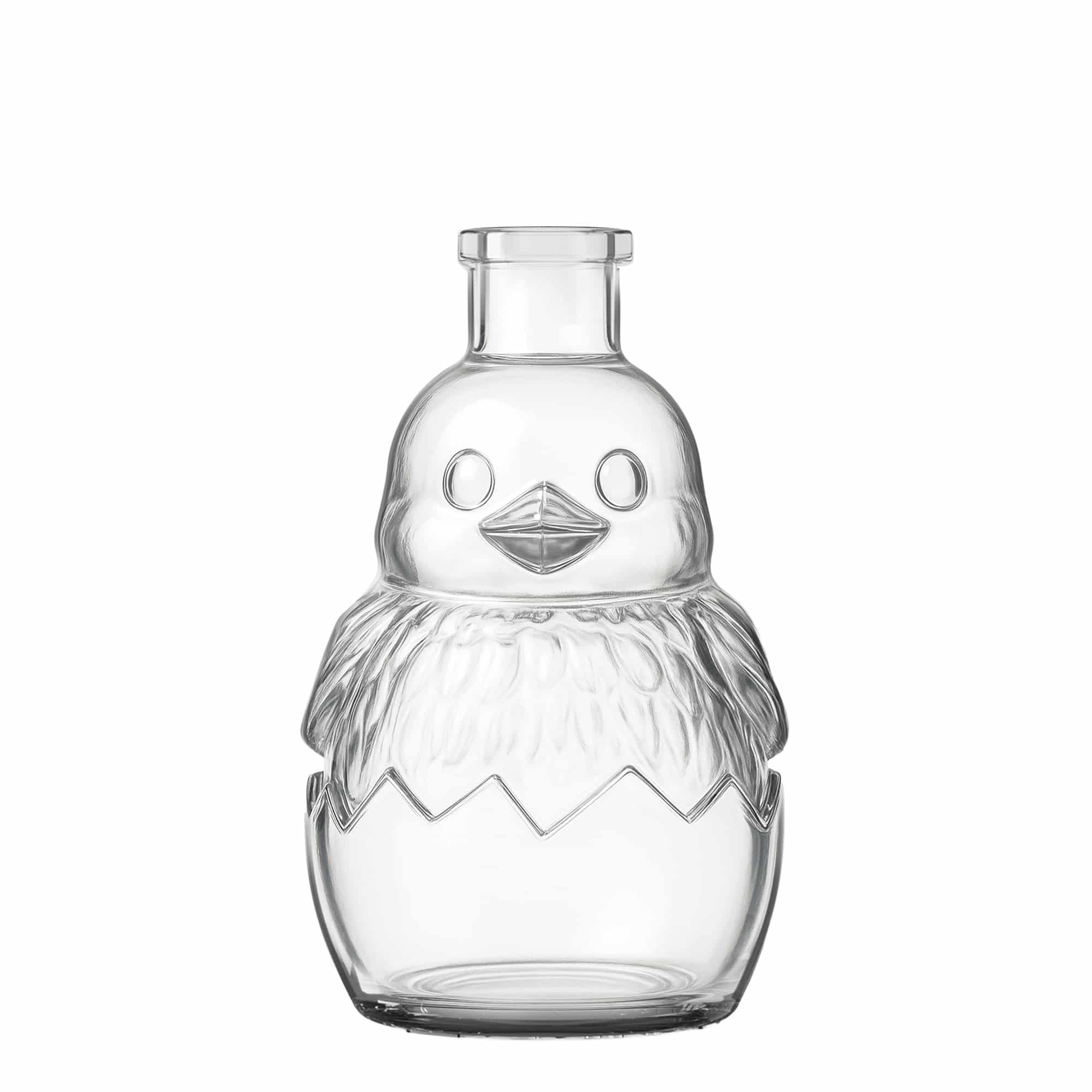 Flacon en verre 200 ml « Poussin », ouverture : bouchon en liège