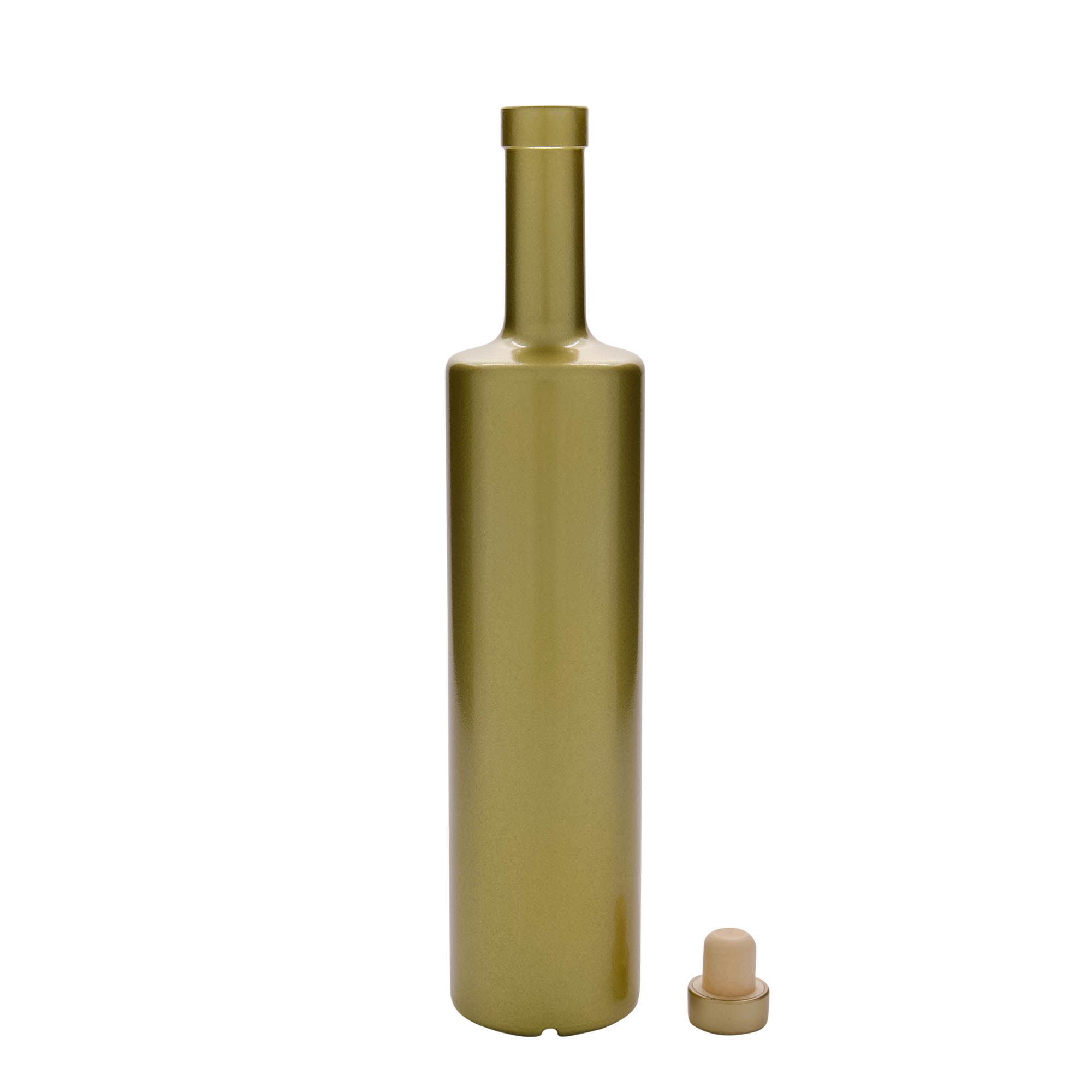 Bouteille en verre 700 ml 'Centurio', dorée, ouverture : bouchon en liège Bouteille en verre 700 ml 'Centurio', dorée, ouverture : bouchon en liège