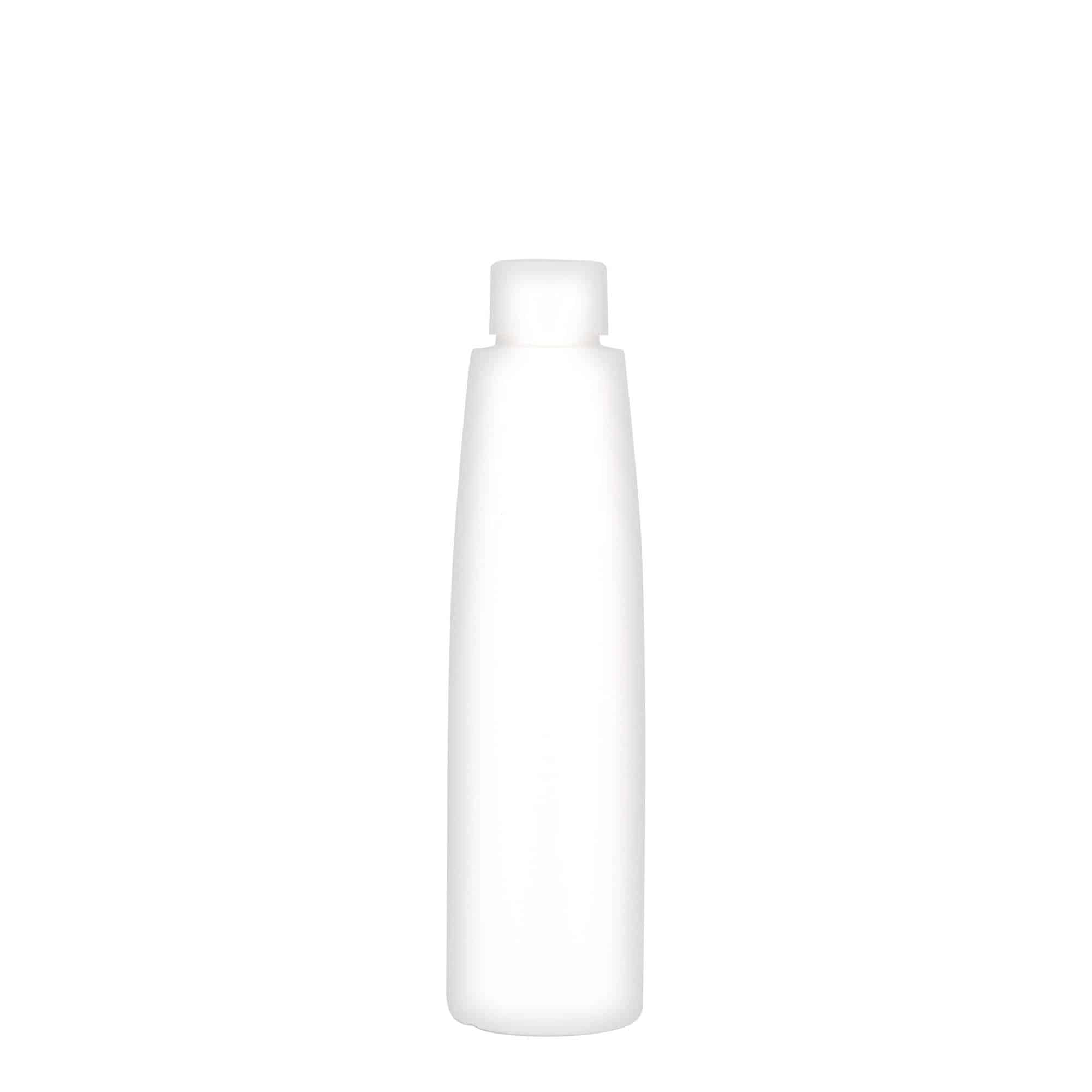 Bouteille en plastique 200 ml 'Donald', PEHD, blanche, col : GPI 24/410