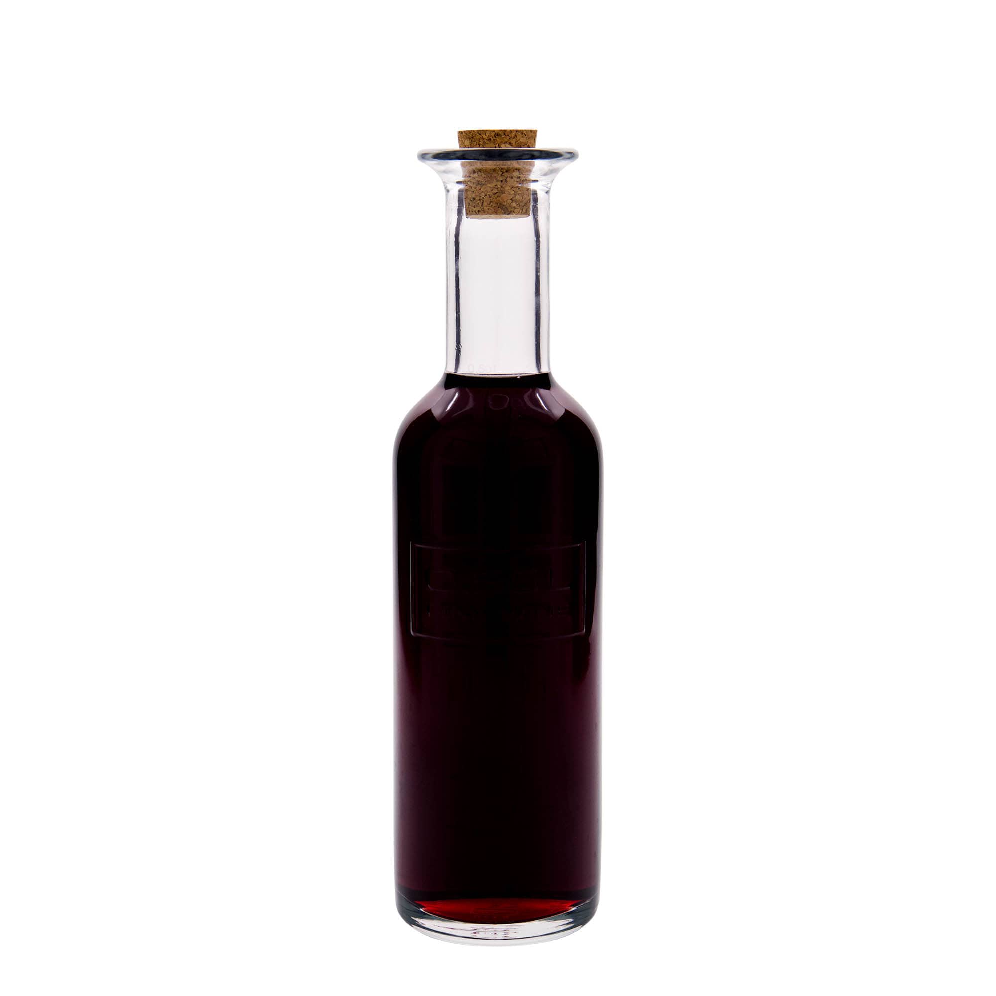 Bouteille en verre de 500 ml 'Optima Fine Wine', ouverture : bouchon en liège Bouteille en verre de 500 ml 'Optima Fine Wine', ouverture : bouchon en liège