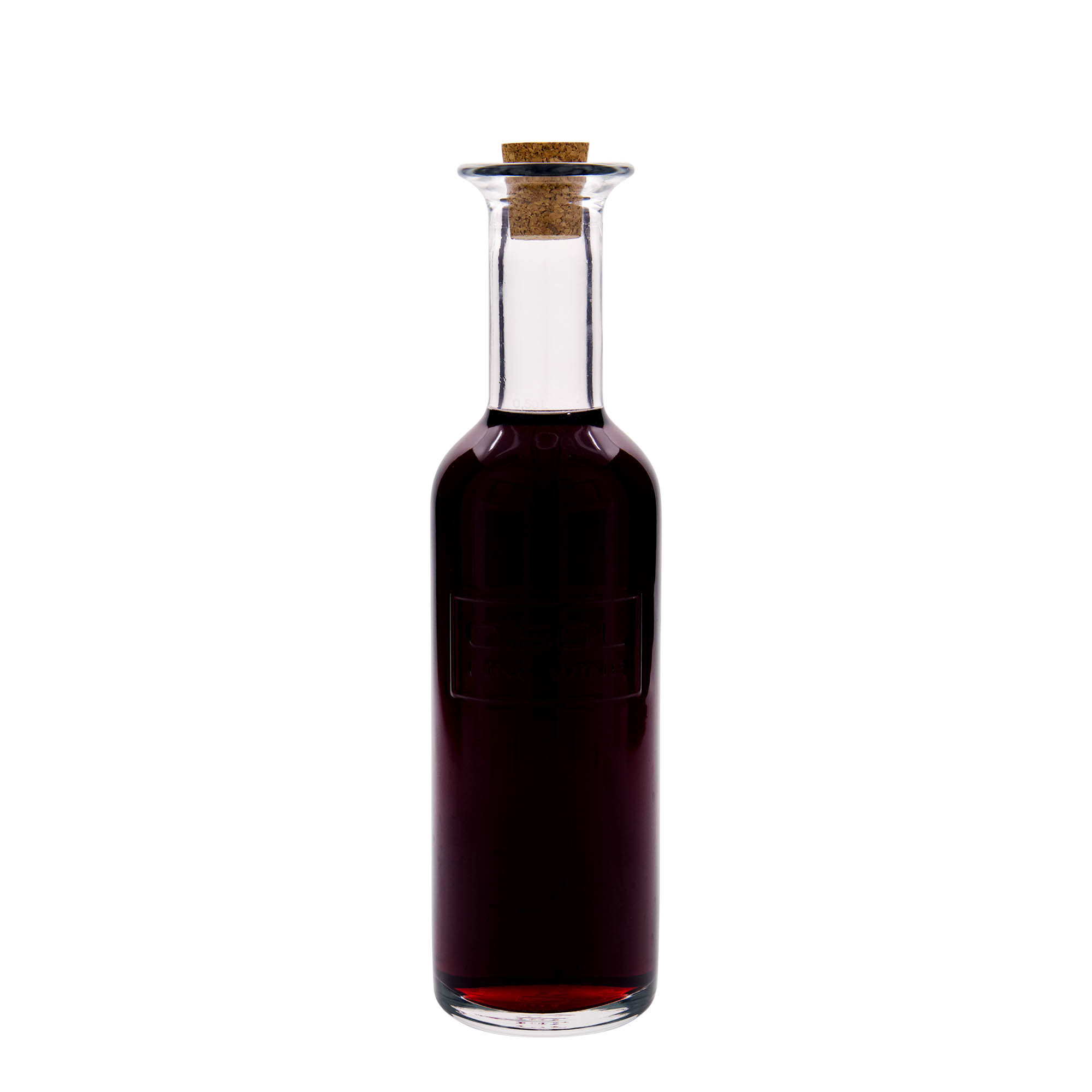 Bouteille en verre de 500 ml 'Optima Fine Wine', ouverture : bouchon en liège Bouteille en verre de 500 ml 'Optima Fine Wine', ouverture : bouchon en liège