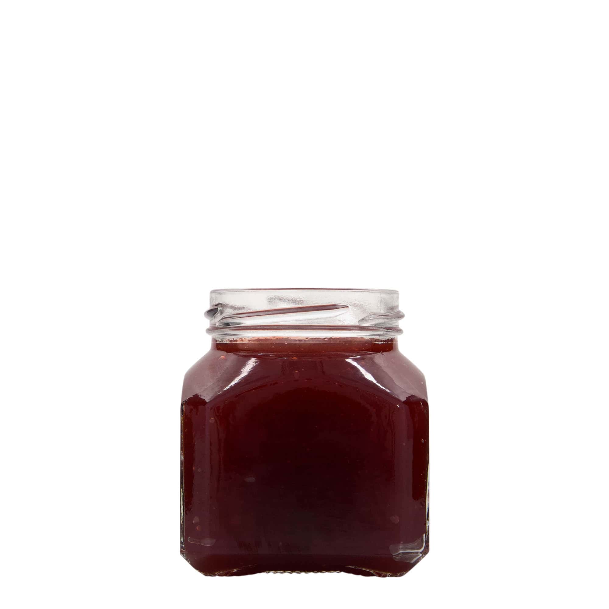 212 ml bocal carré 'Milan', ouverture : Twist-Off (TO 58)