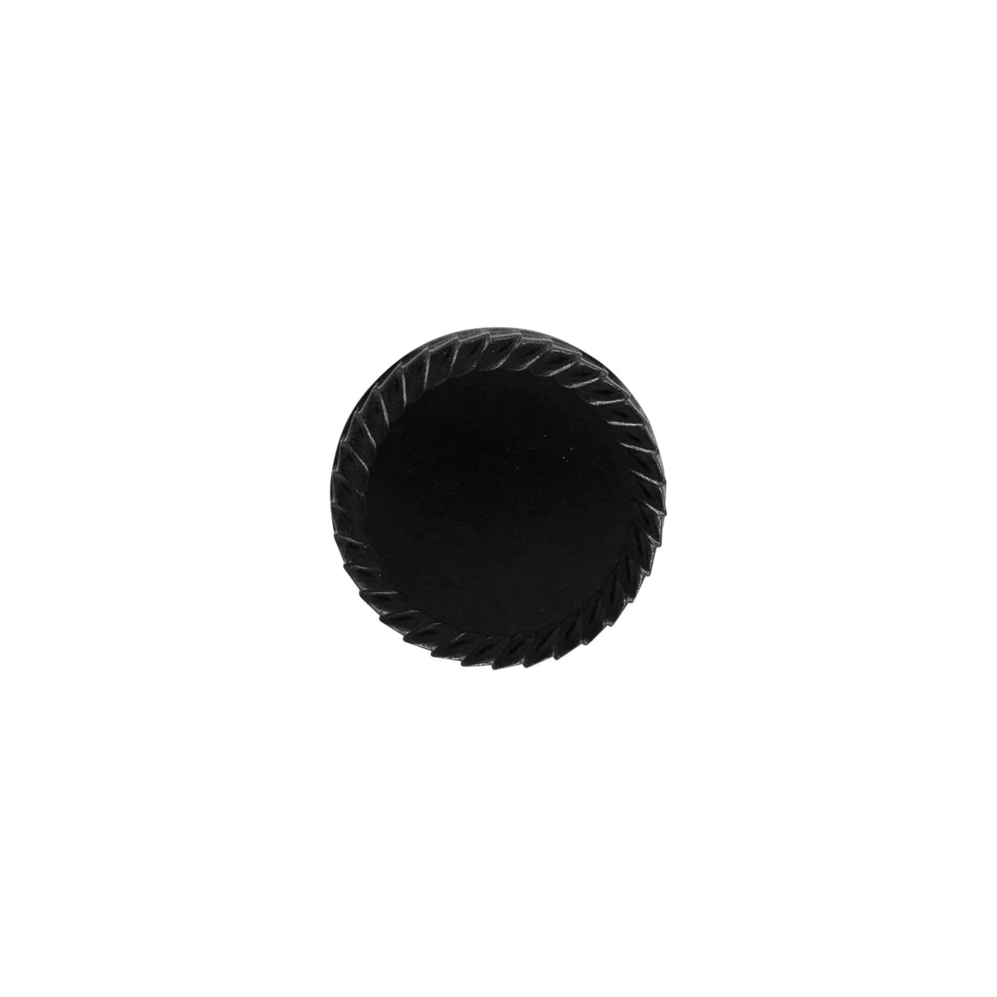 Bouchon à vis, plastique HPM, noir, pour embout : DIN 25