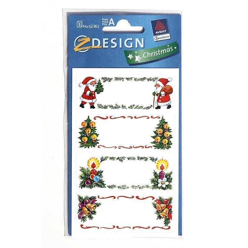 Étiquettes usage spécial 'Images de Noël', papier, multicolore