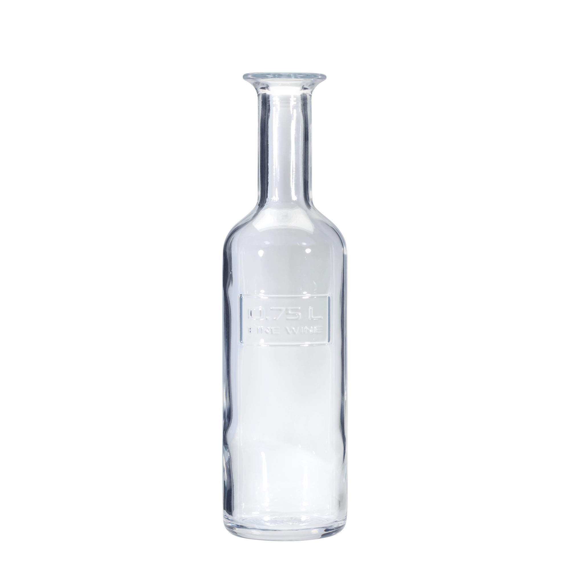 Bouteille en verre 750 ml 'Optima Fine Wine', ouverture : bouchon en liège Bouteille en verre 750 ml 'Optima Fine Wine', ouverture : bouchon en liège
