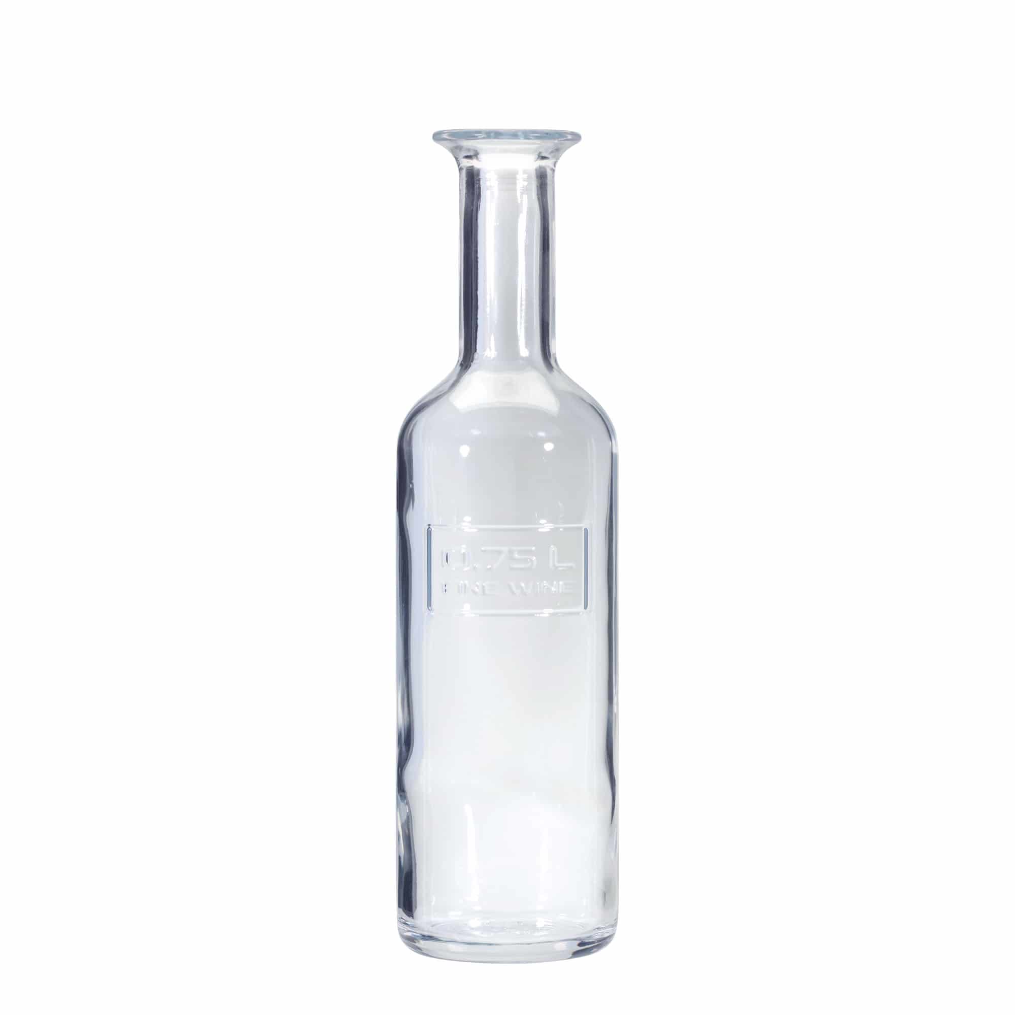Bouteille en verre 750 ml 'Optima Fine Wine', ouverture : bouchon en liège Bouteille en verre 750 ml 'Optima Fine Wine', ouverture : bouchon en liège