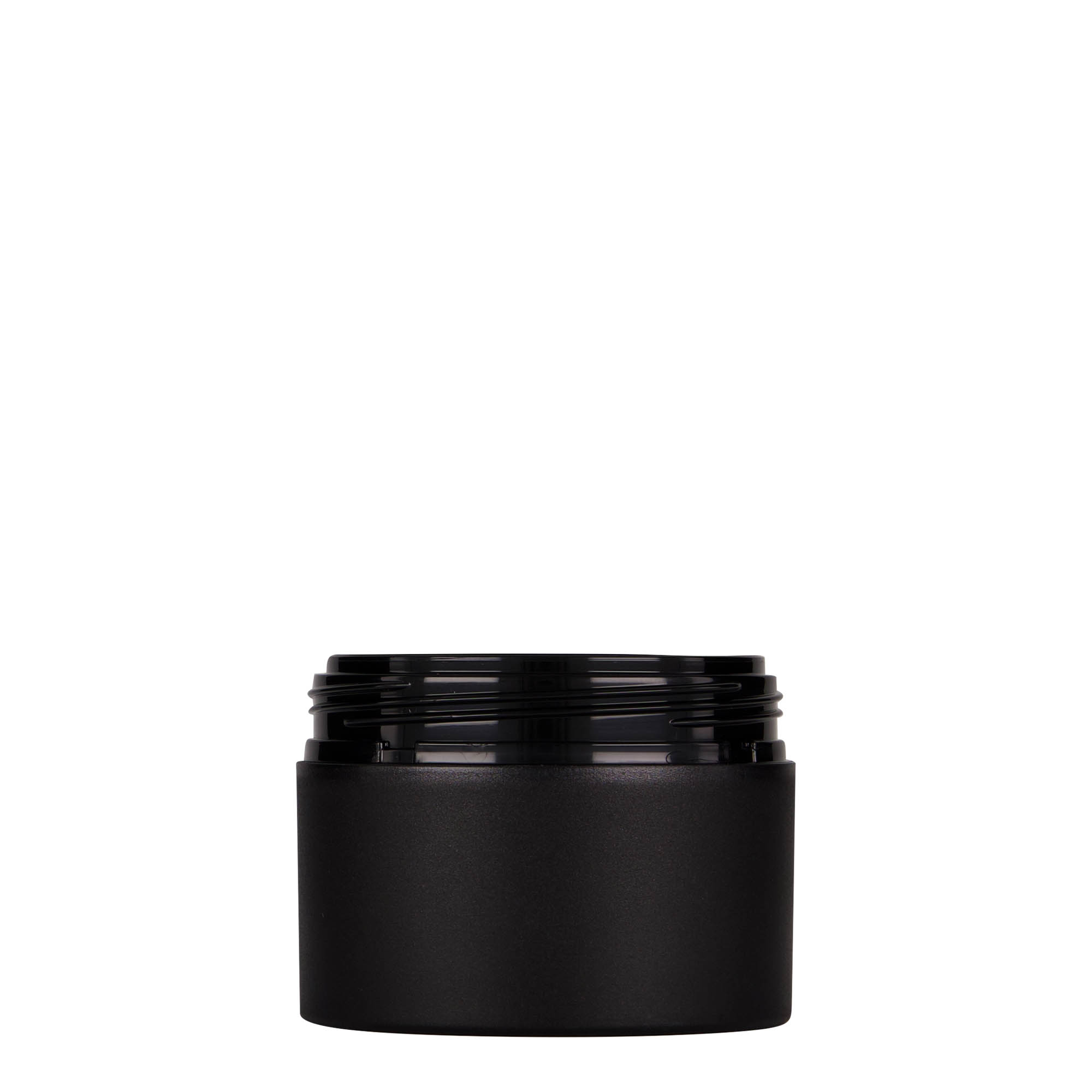 Pot en plastique 100 ml 'Antonella', PP, noir, ouverture : bouchon à vis Pot en plastique 100 ml 'Antonella', PP, noir, ouverture : bouchon à vis