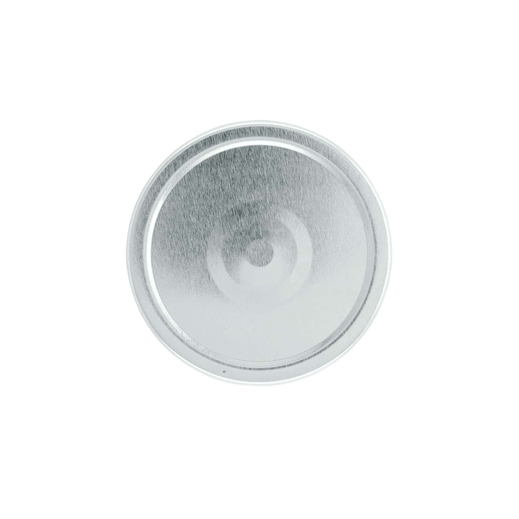 Bouchon à visser Deep-Twist-Off, tôle blanche, argenté, pour ouverture : Deep-TO 82