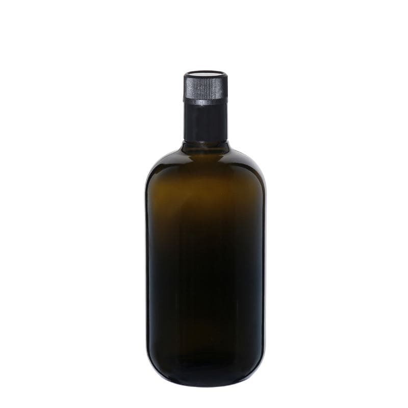Flacon de vinaigre/huile 750 ml 'Biolio', verre, vert antique, embouchure : DOP