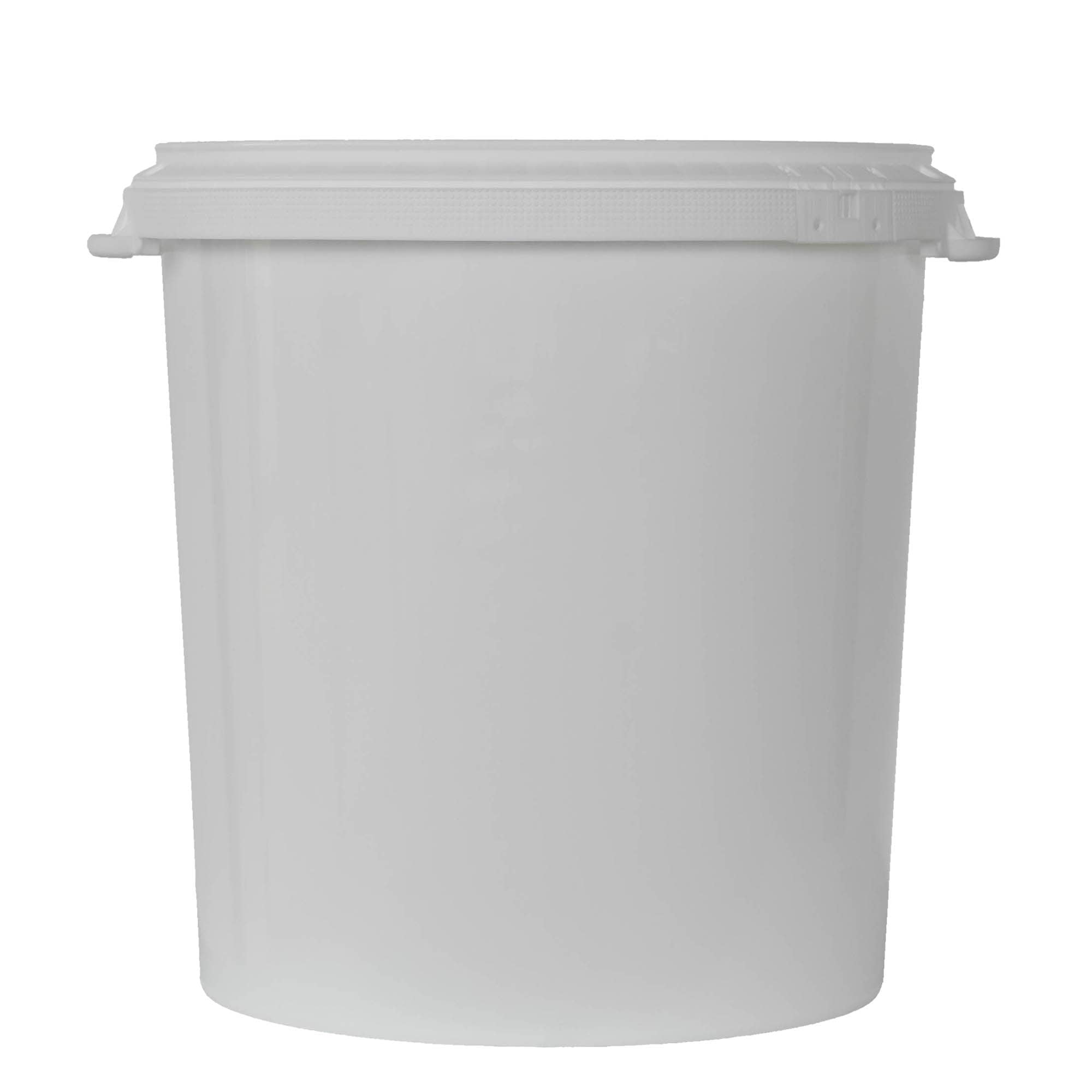 Seau de 30 l, plastique PP, blanc