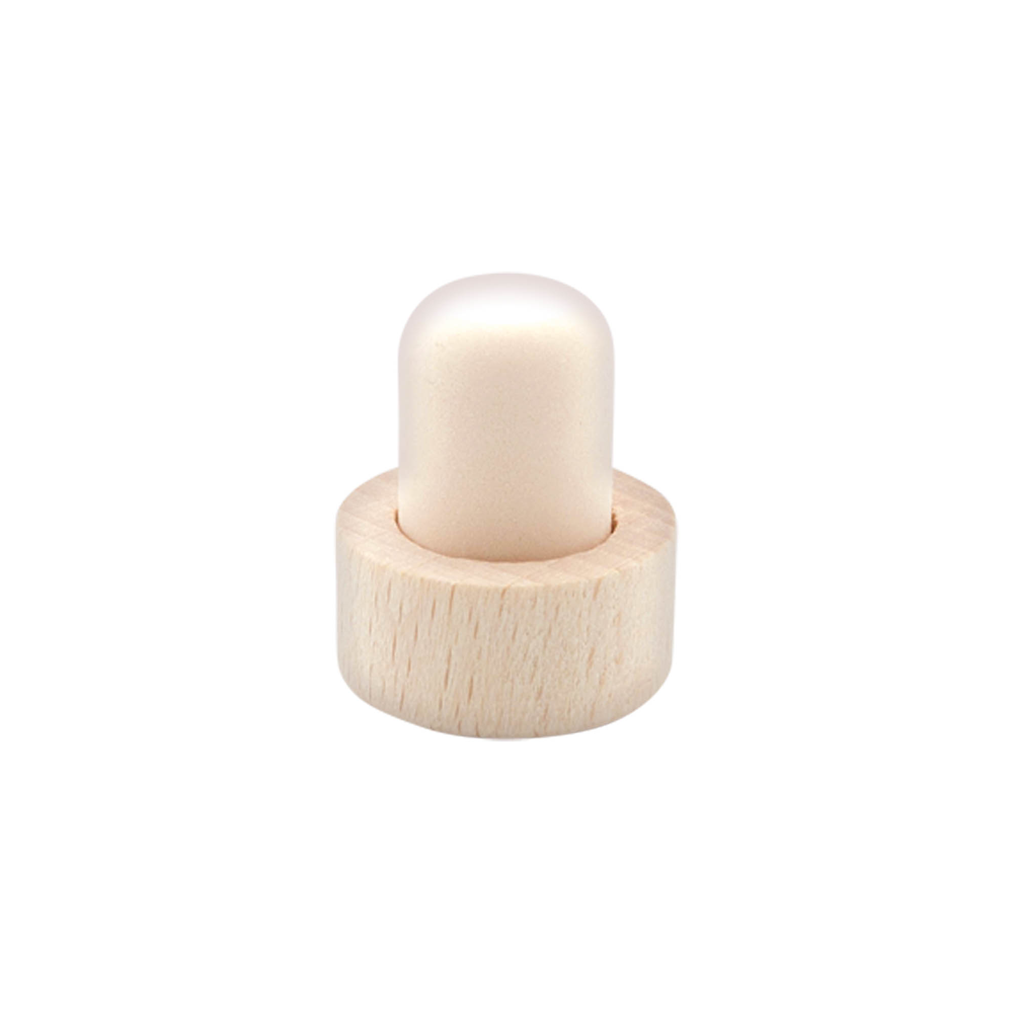 Bouchon à prise 18 mm, bois/plastique, pour embouchure : liège Bouchon à prise 18 mm, bois/plastique, pour embouchure : liège