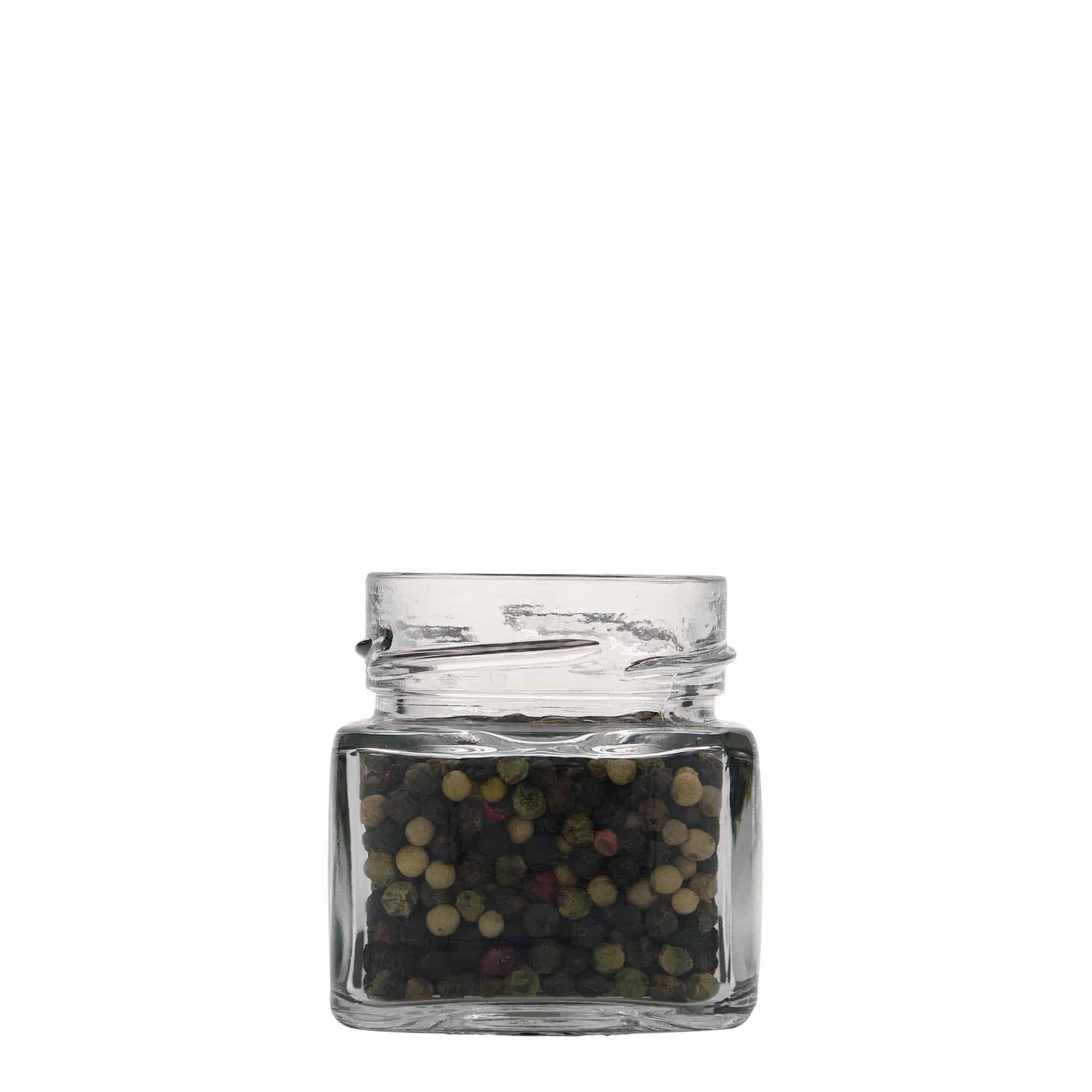 106 ml Verre carré 'Ikarus', ouverture : Deep-Twist-Off (DTO 58) 106 ml Verre carré 'Ikarus', ouverture : Deep-Twist-Off (DTO 58)