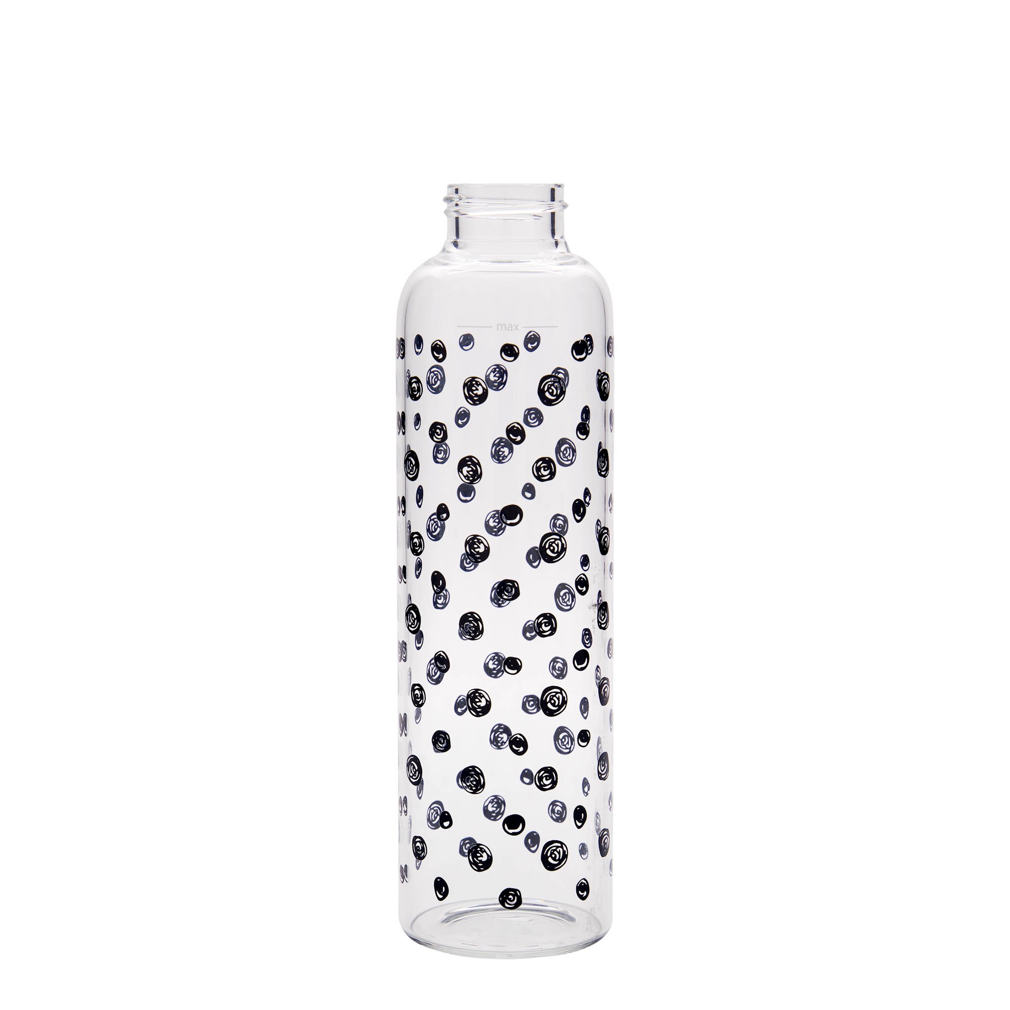 Bouteille d'eau 500 ml 'Perseus - Points noirs', ouverture : bouchon à vis Bouteille d'eau 500 ml 'Perseus - Points noirs', ouverture : bouchon à vis