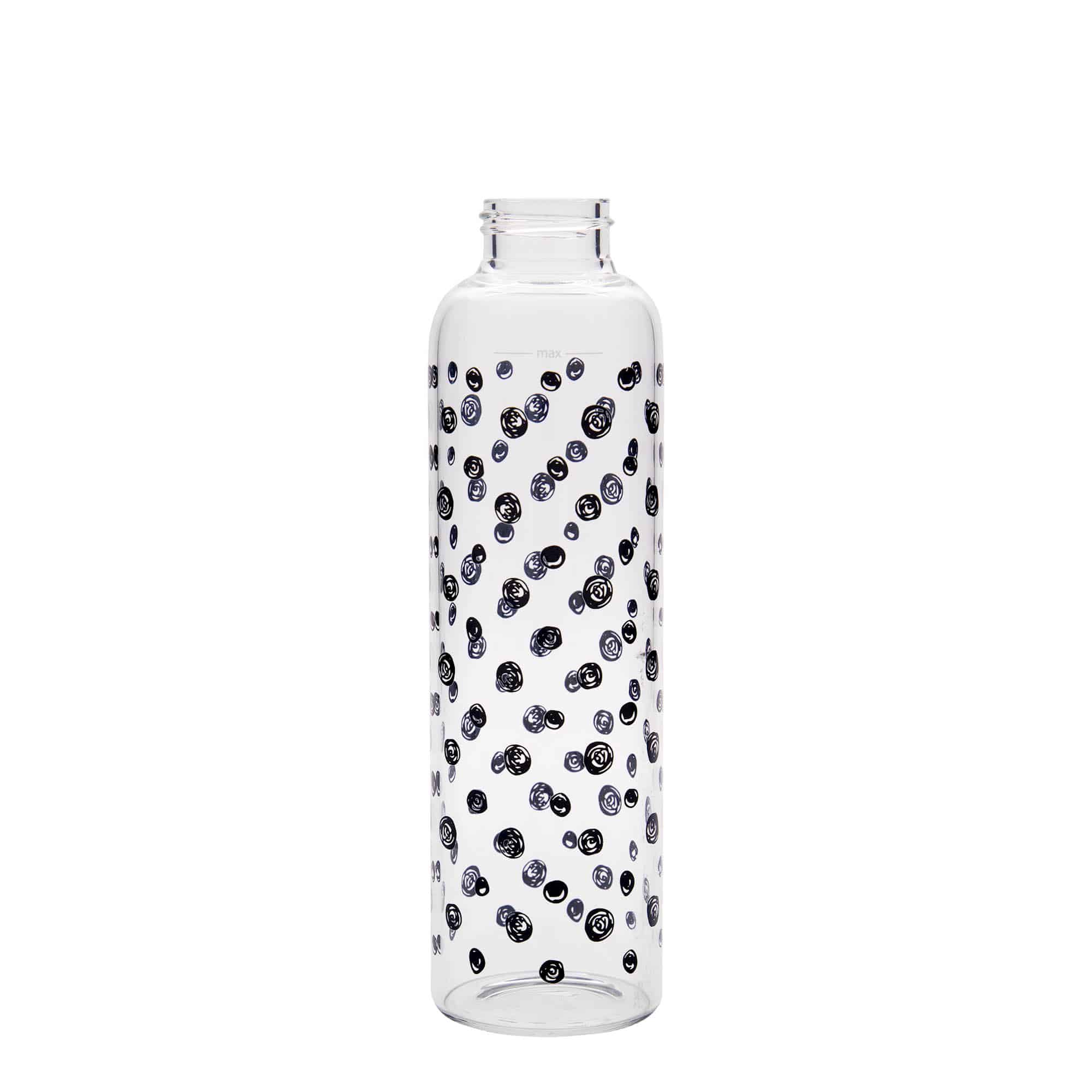 Bouteille d'eau 500 ml 'Perseus - Points noirs', ouverture : bouchon à vis