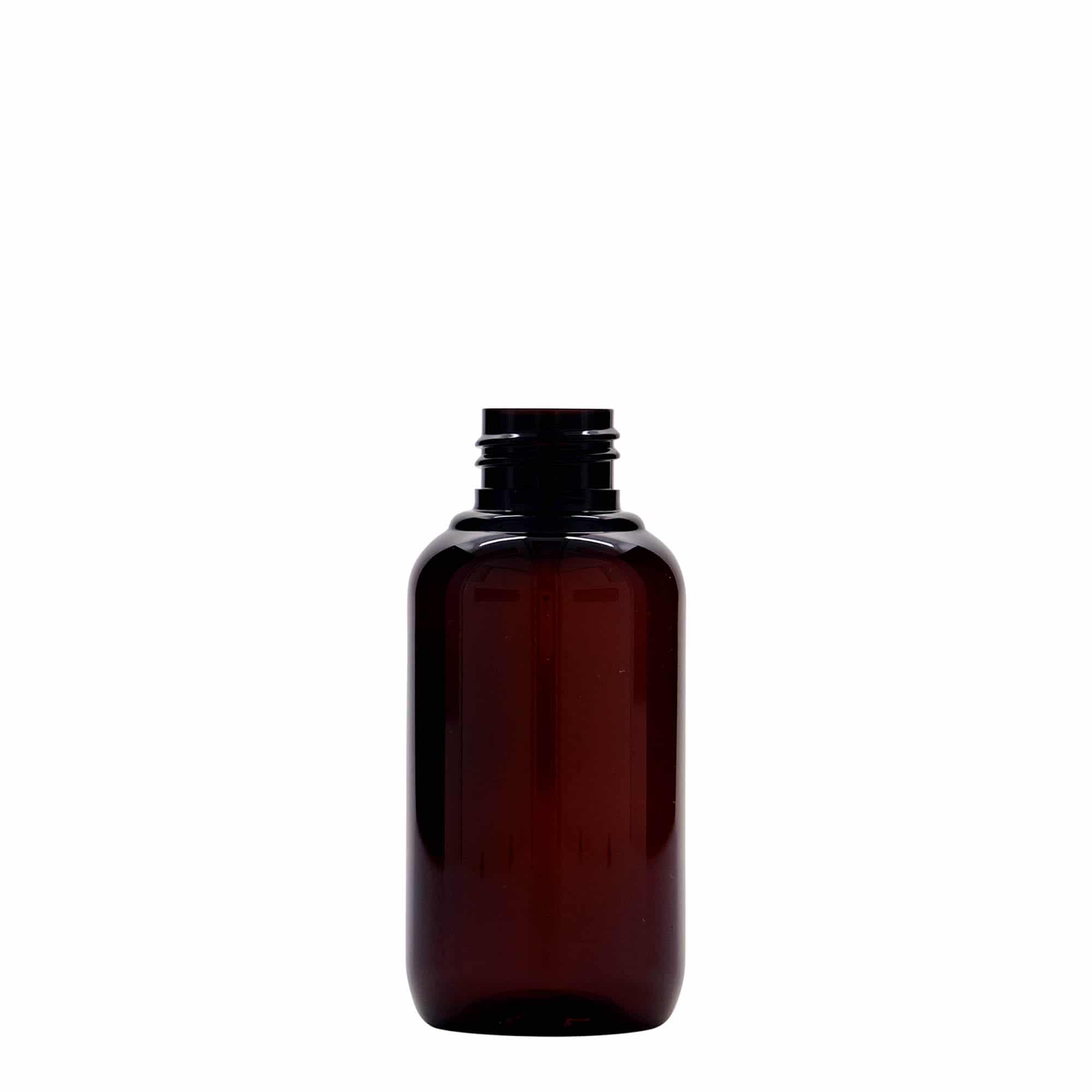 Bouteille en plastique recyclé 100 ml 'Victor’s Best', PCR, brun, bouchage: GPI 24/410 Bouteille en plastique recyclé 100 ml 'Victor’s Best', PCR, brun, bouchage: GPI 24/410
