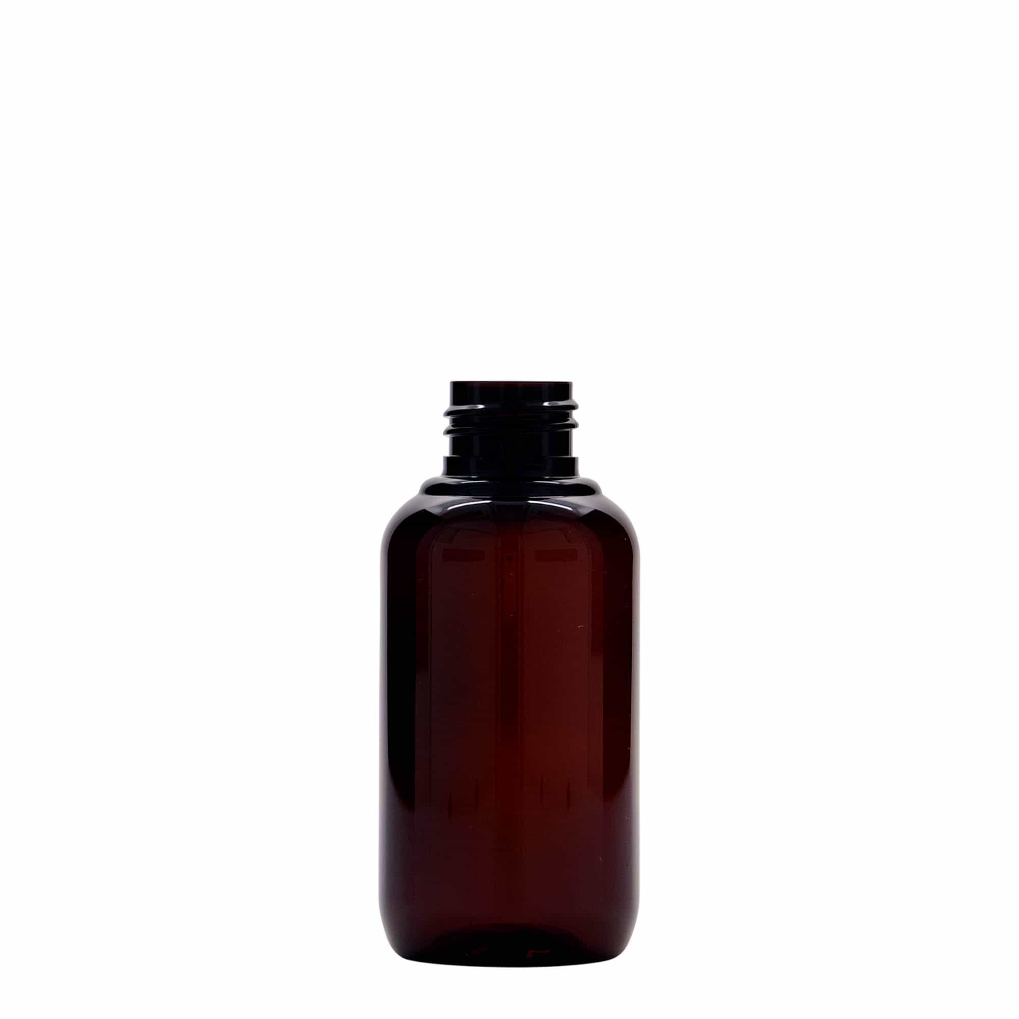 Flacon en plastique recyclé 100 ml 'Victor's Best', PCR, brun, ouverture : 24/410