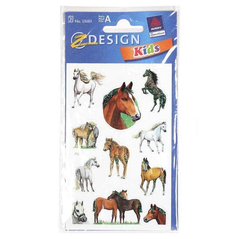 Zweckform autocollants 'Chevaux', papier, multicolore Zweckform autocollants 'Chevaux', papier, multicolore