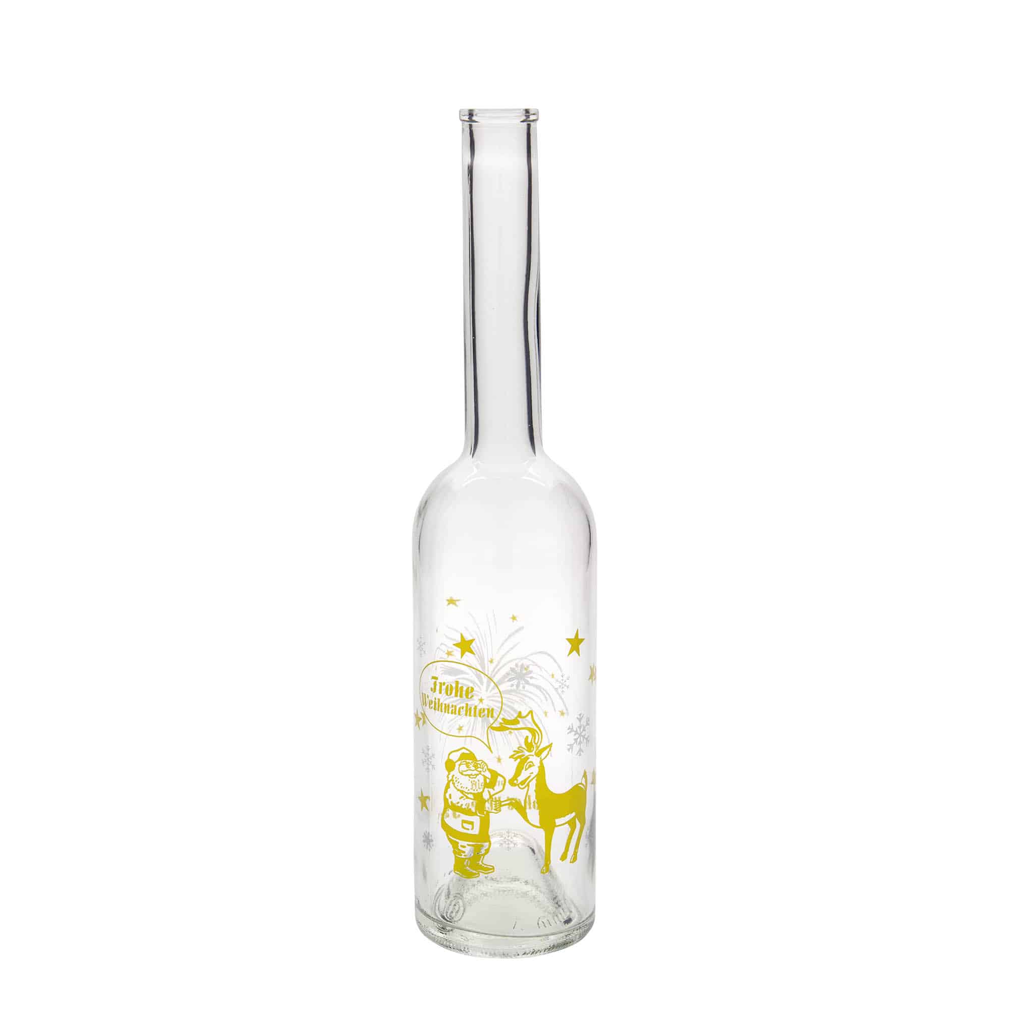 Bouteille en verre 500 ml « Opera », motif : feu d'artifice, ouverture : bouchon en liège