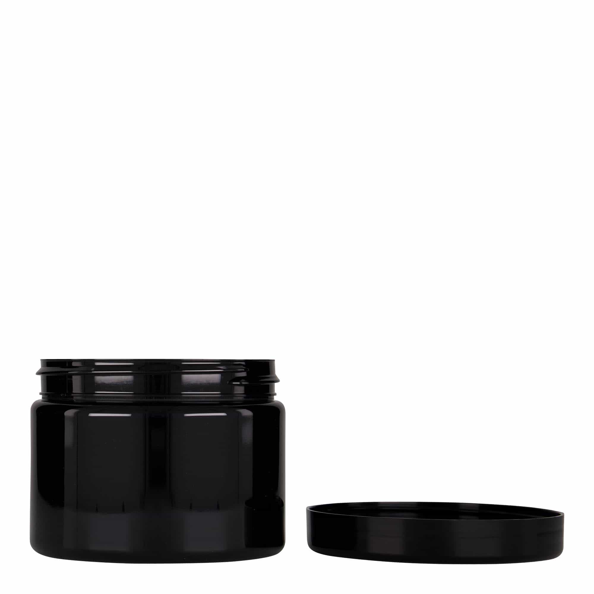 500 ml boîte PET « Isabella », noire, ouverture : 100/400