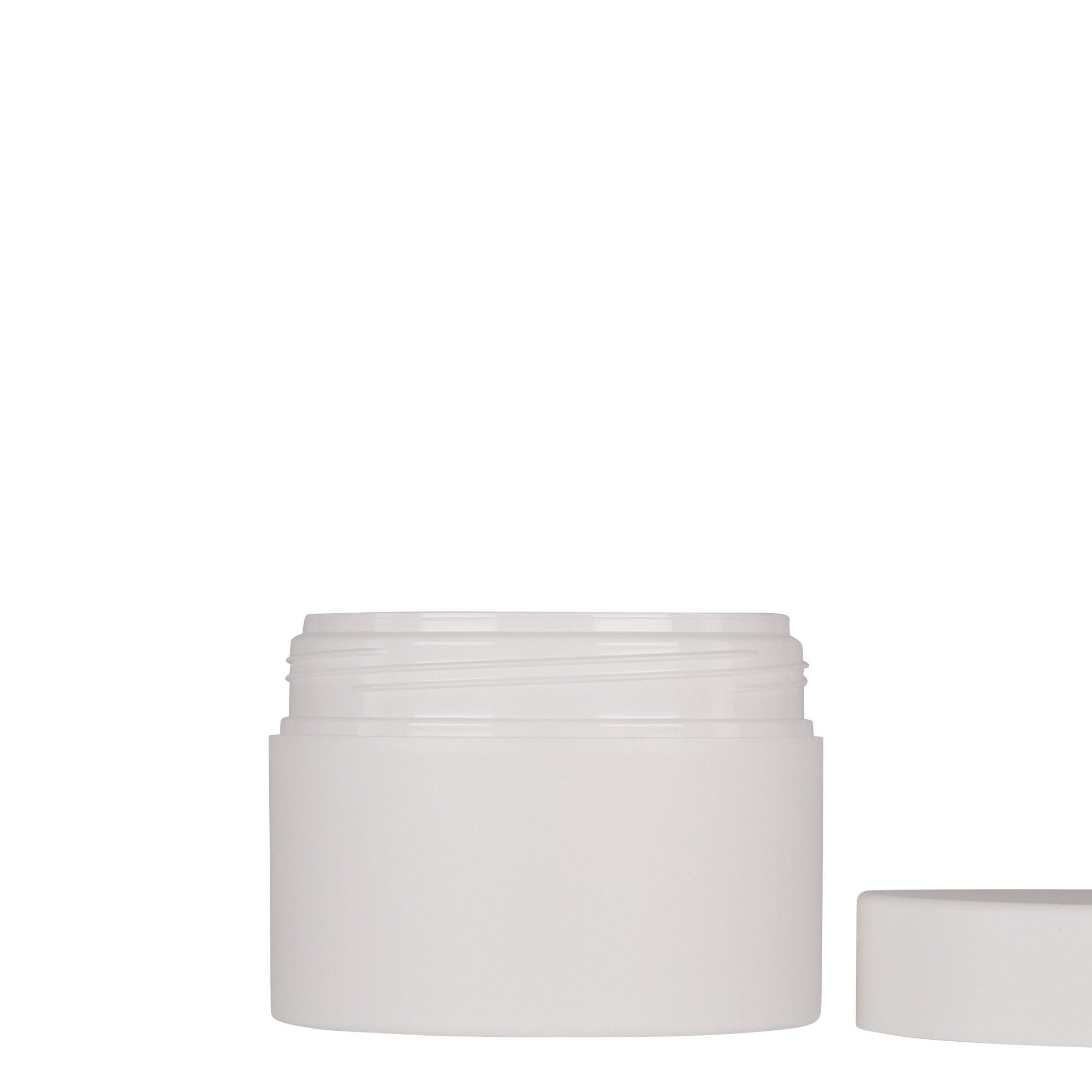 Pot en plastique 150 ml 'Antonella', PP, blanc, ouverture : bouchon à vis Pot en plastique 150 ml 'Antonella', PP, blanc, ouverture : bouchon à vis