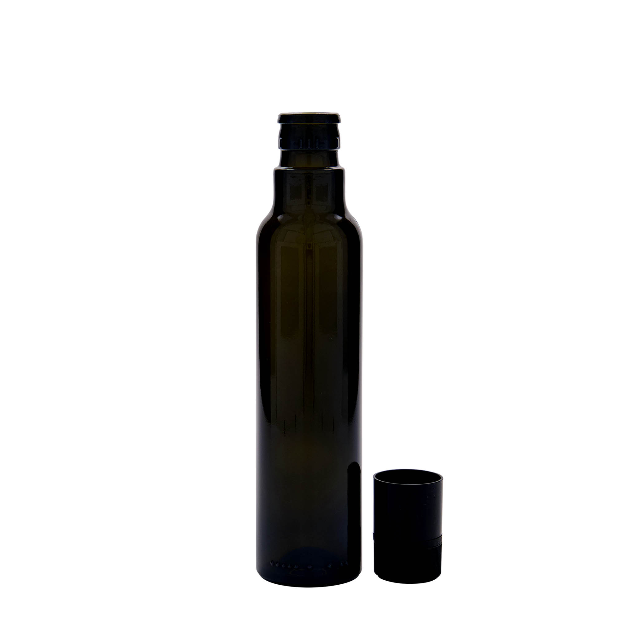 Flacon à vinaigre/huile 250 ml « Willy New », verre, vert antique, ouverture : DOP