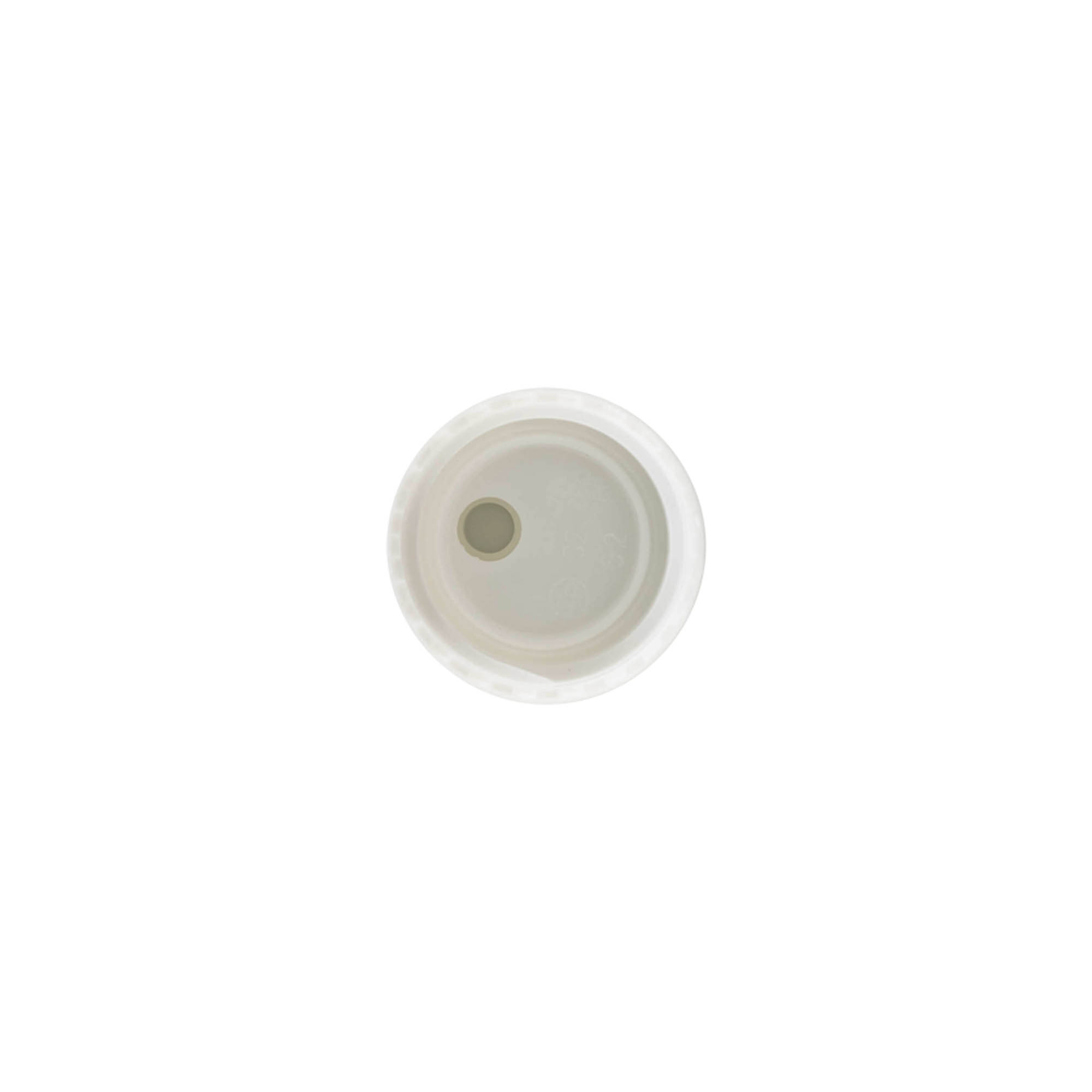 Bouchon à vis Disc Top, plastique PP, blanc, pour ouverture : 24/410