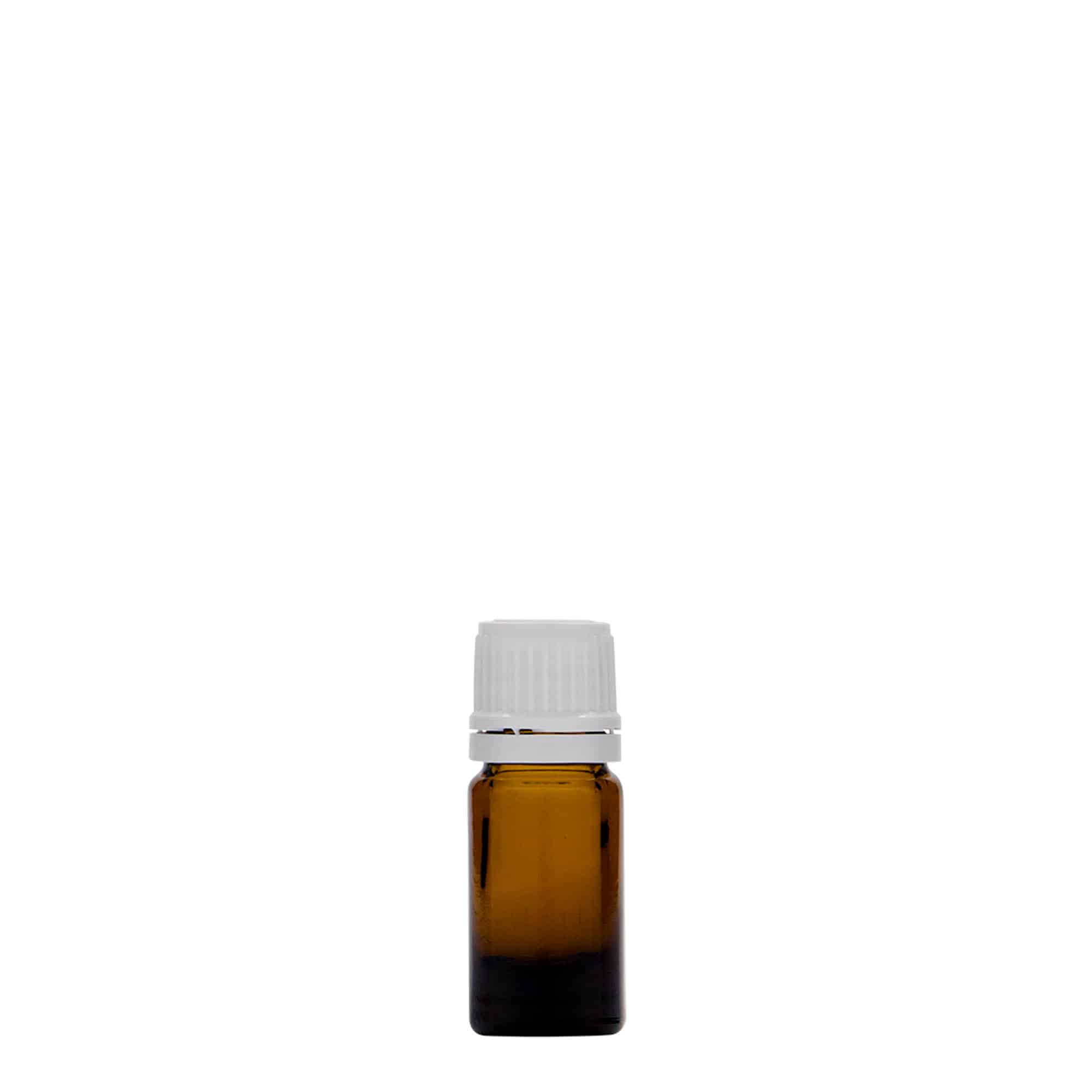 Flacon médical de 5 ml, verre, brun, embouchure : DIN 18