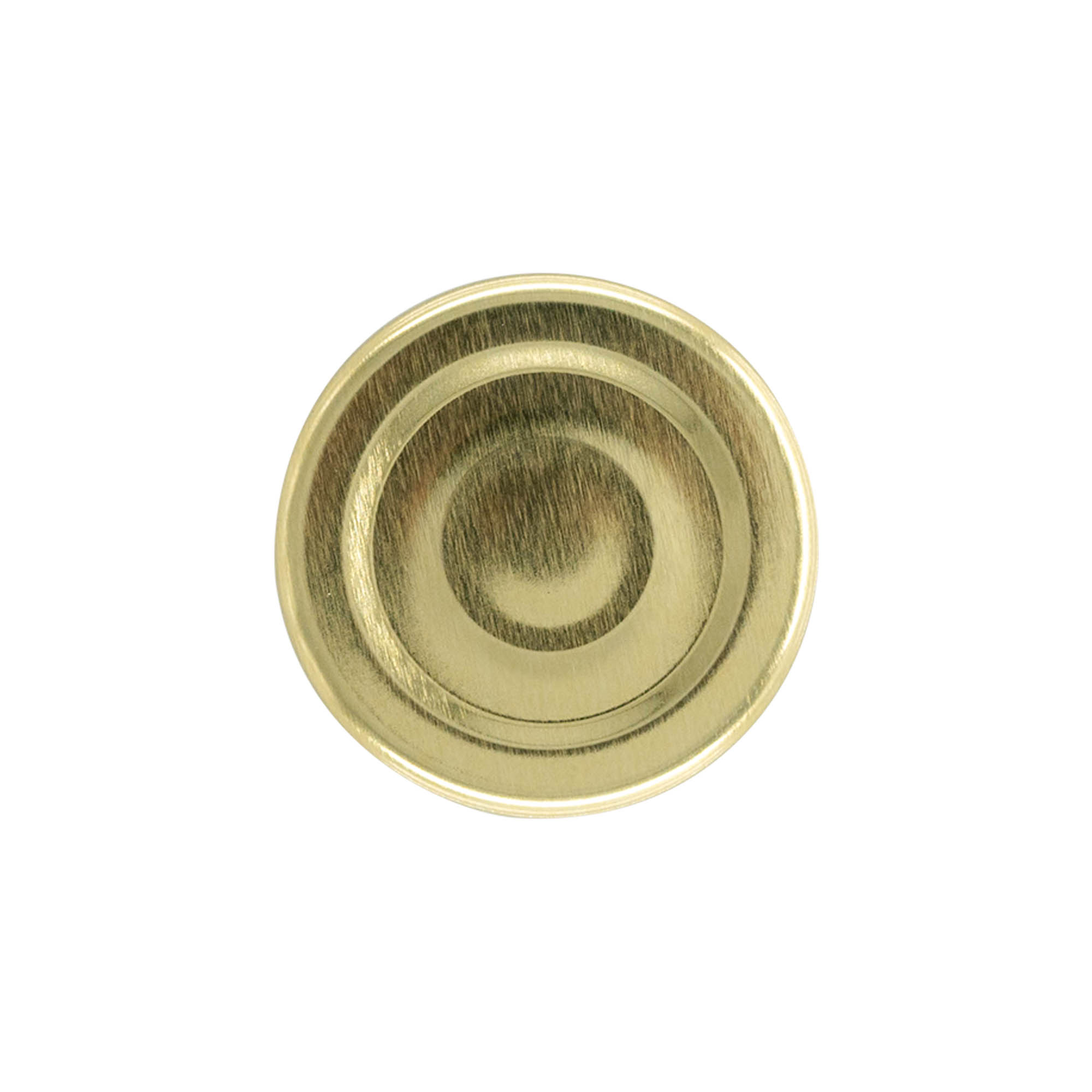 Bouchon à vis, tôle blanche, stérilisable, doré, pour ouverture : TO 43 Bouchon à vis, tôle blanche, stérilisable, doré, pour ouverture : TO 43