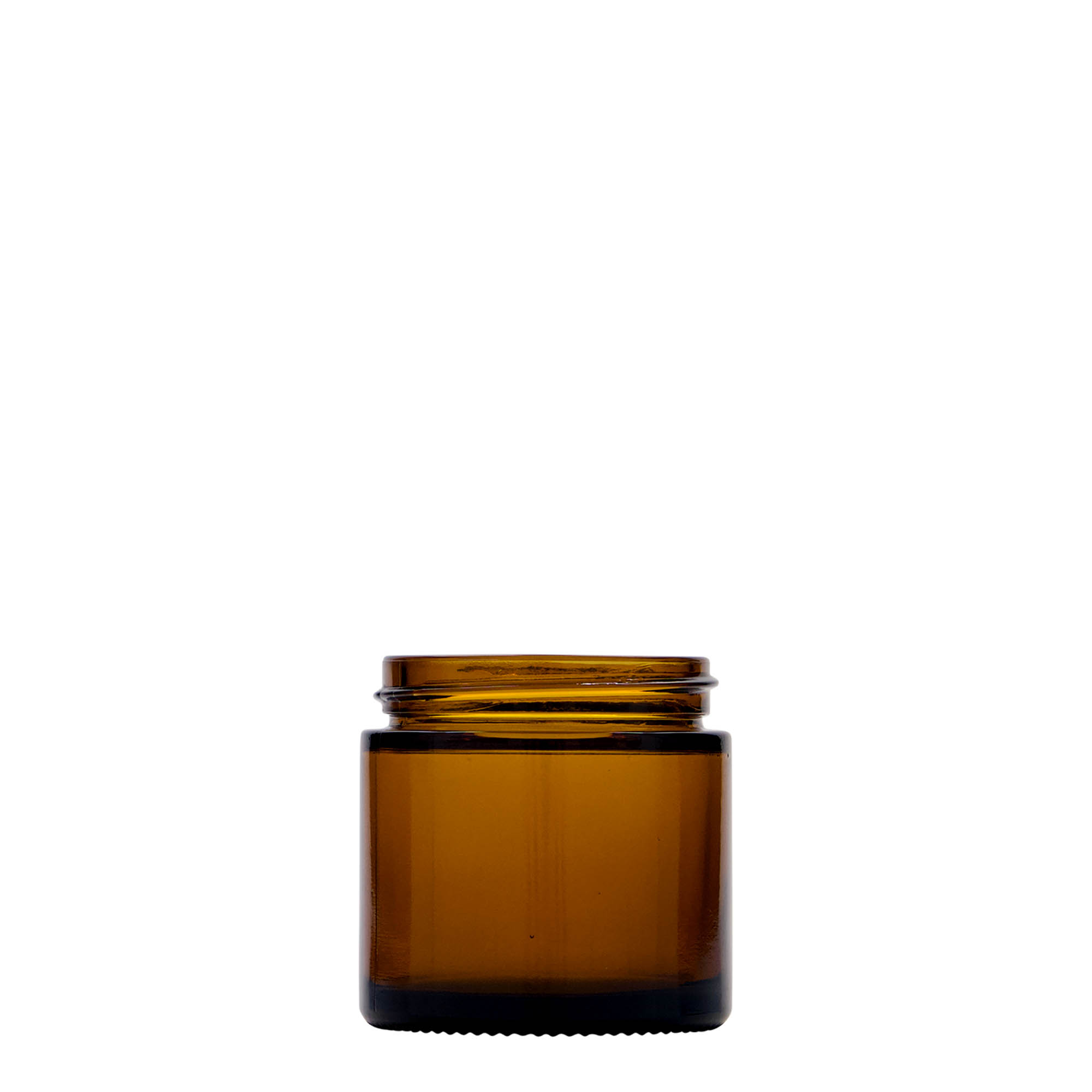 Pot de 60 ml « Brown Line », verre, brun, ouverture : bouchon à vis