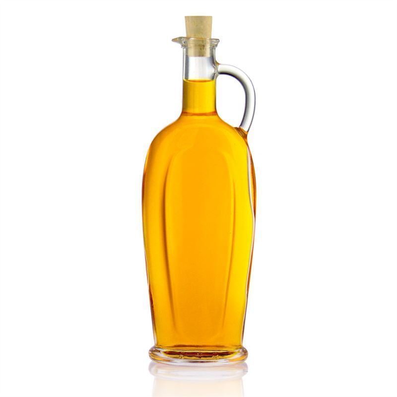 Bouteille en verre 500 ml 'Eleganta', ovale, ouverture : bouchon en liège