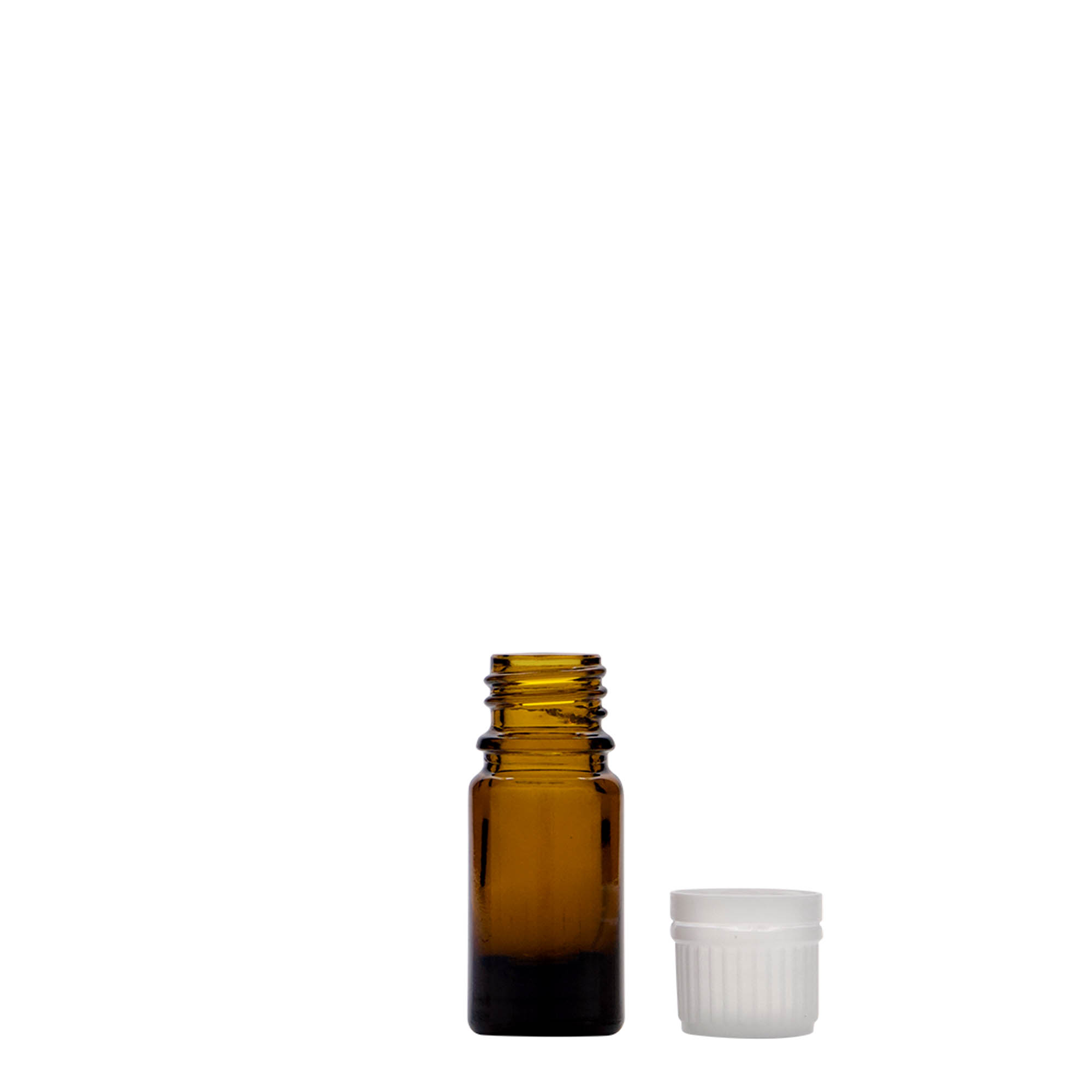 Flacon médical de 5 ml, verre, brun, embouchure : DIN 18 Flacon médical de 5 ml, verre, brun, embouchure : DIN 18