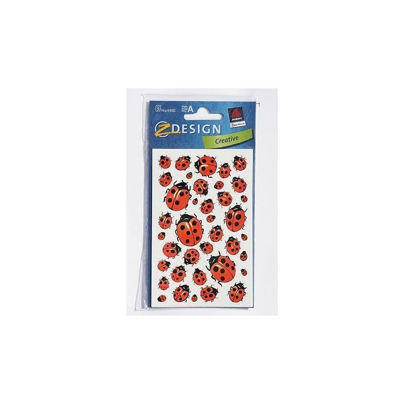 Zweckform autocollants « Coccinelle », papier, multicolore