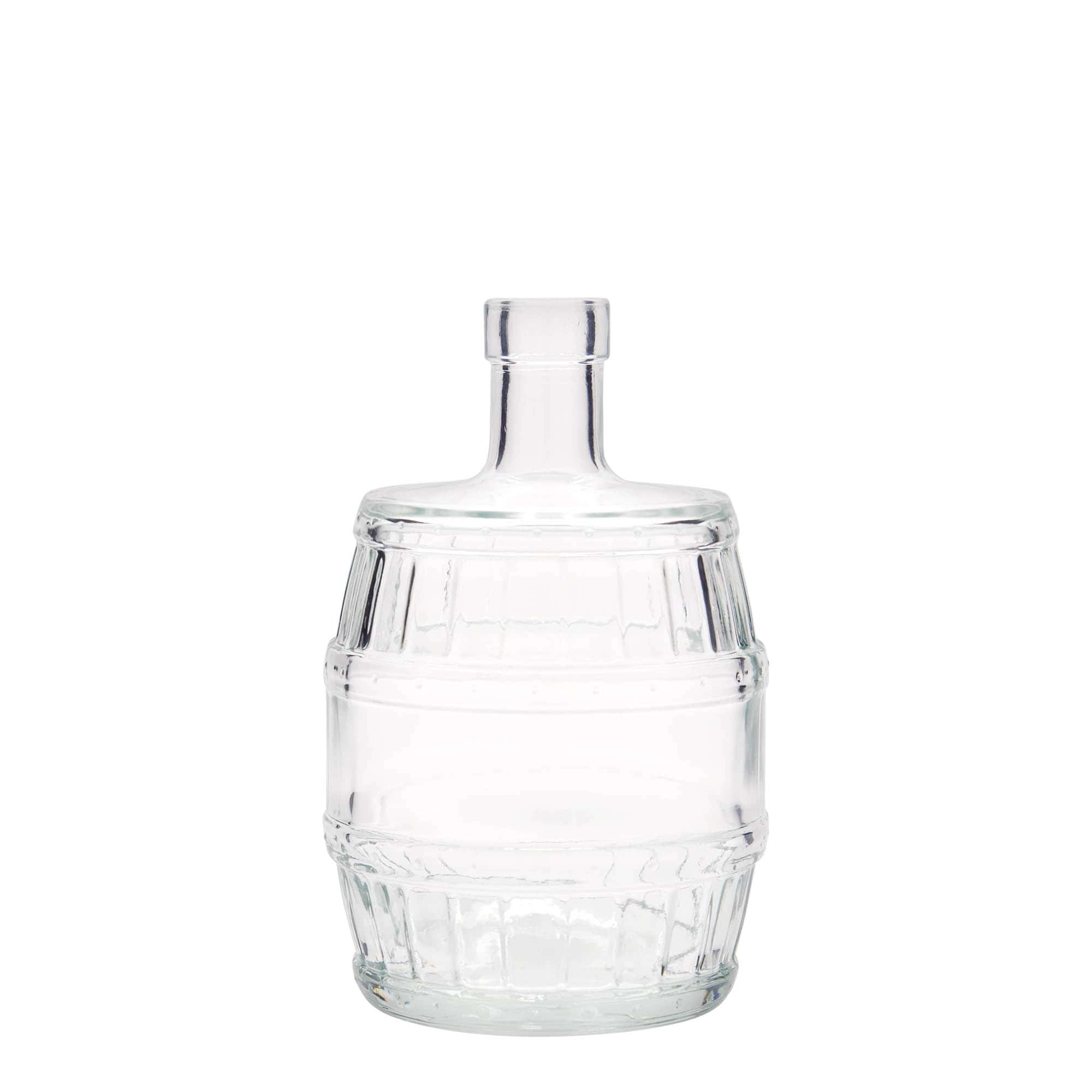 Bouteille en verre 500 ml « fût », ouverture : bouchon en liège