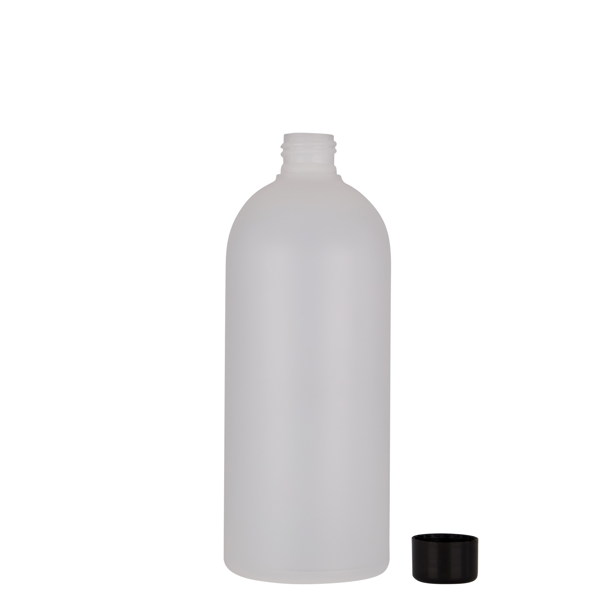 Bouteille en plastique 500 ml 'Tuffy', HDPE, naturel, ouverture : 24/410 Bouteille en plastique 500 ml 'Tuffy', HDPE, naturel, ouverture : 24/410