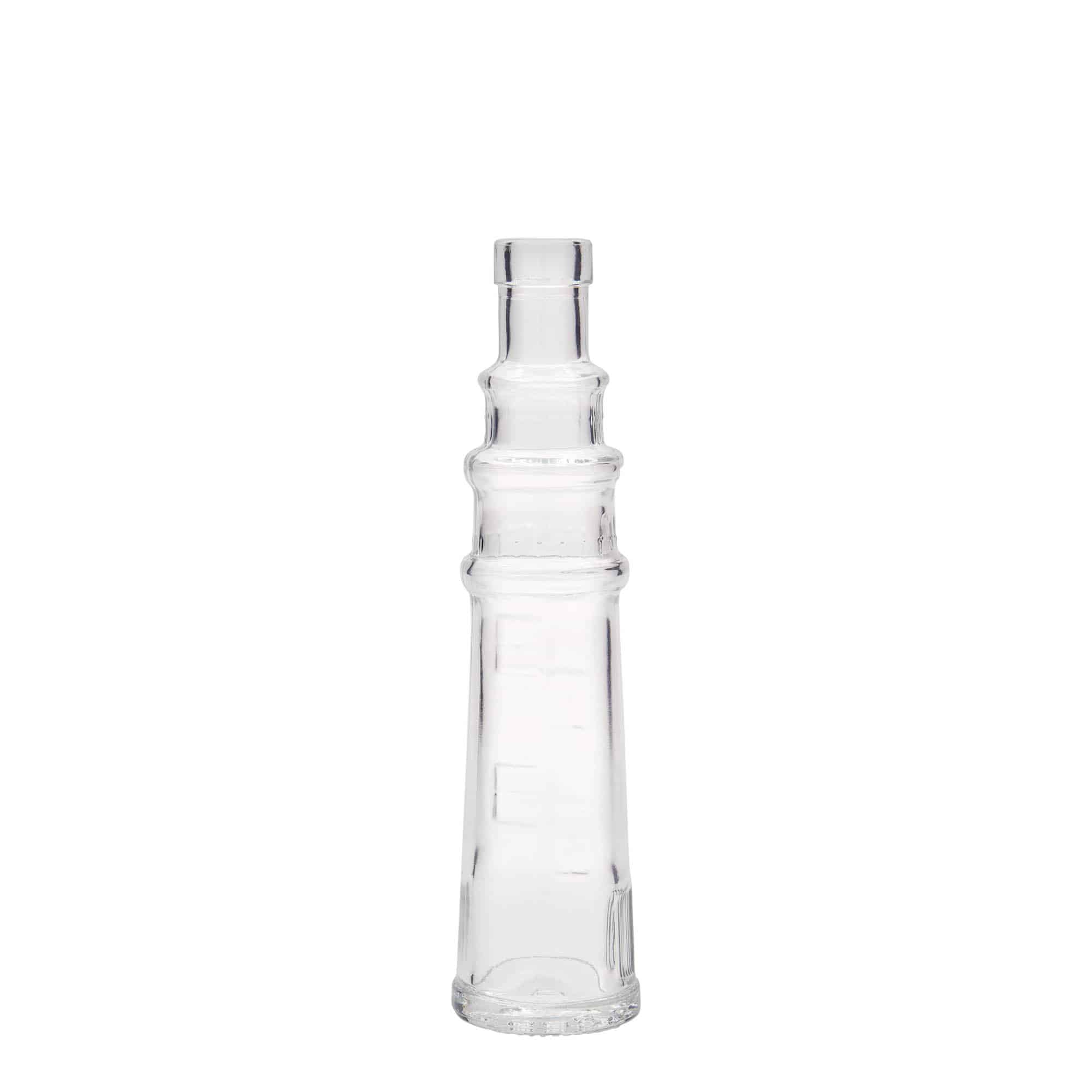 Flacon en verre 100 ml « Leuchtturm », ouverture : bouchon en liège Flacon en verre 100 ml « Leuchtturm », ouverture : bouchon en liège