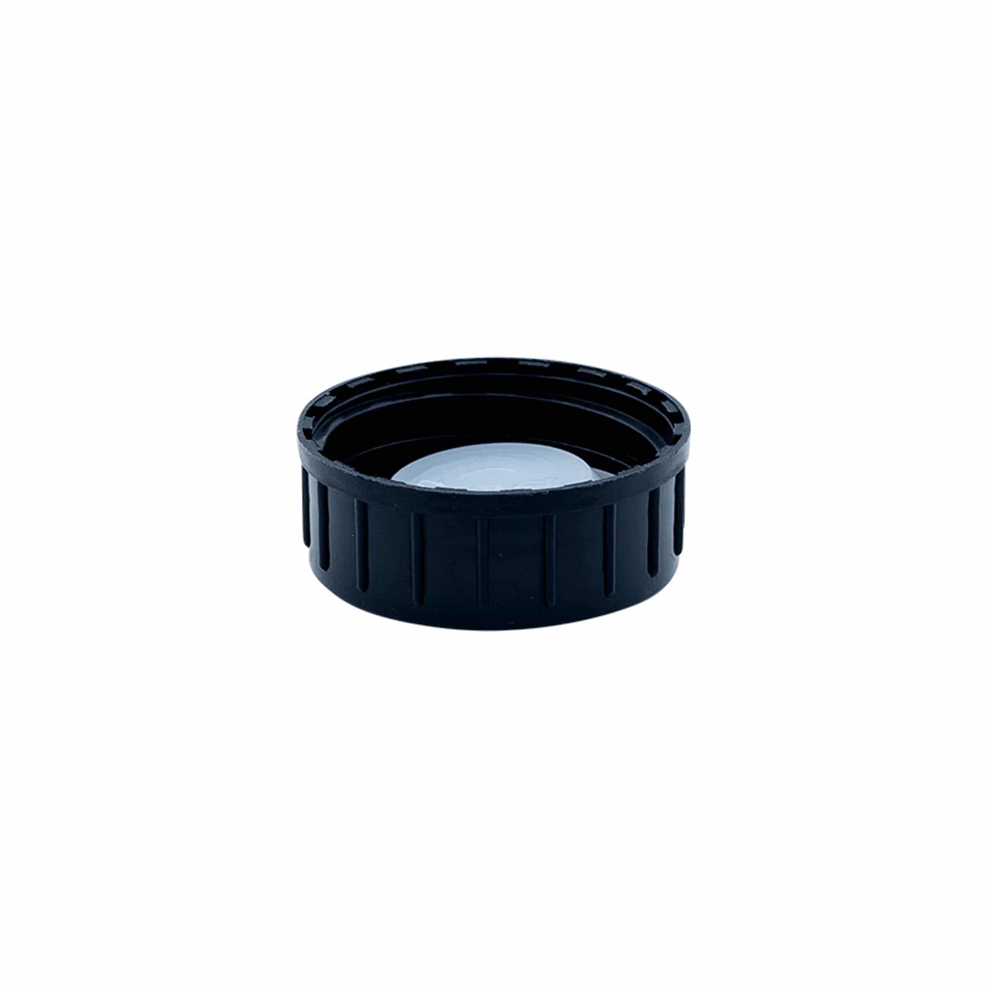 Bougage à vis, plastique PP, noir, pour bouchage: DIN 32
