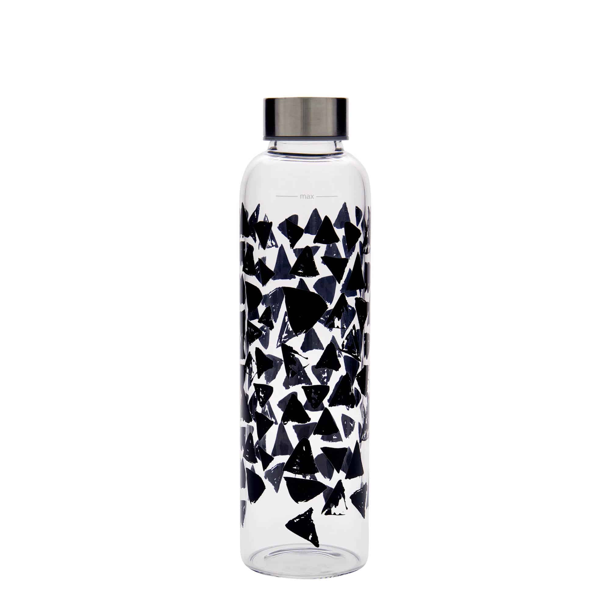 Gourde 500 ml 'Perseus', motif : triangles noirs, col : bouchon à vis