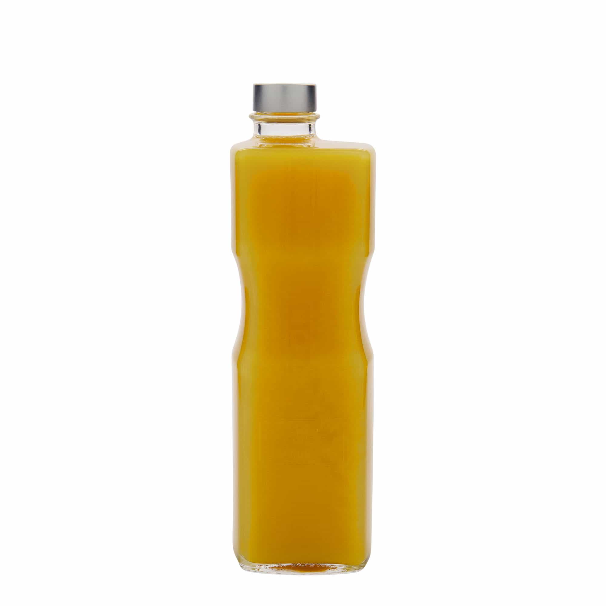 Bouteille en verre 1 000 ml 'Optima Juice', rectangulaire, bouchage: Bougage à vis