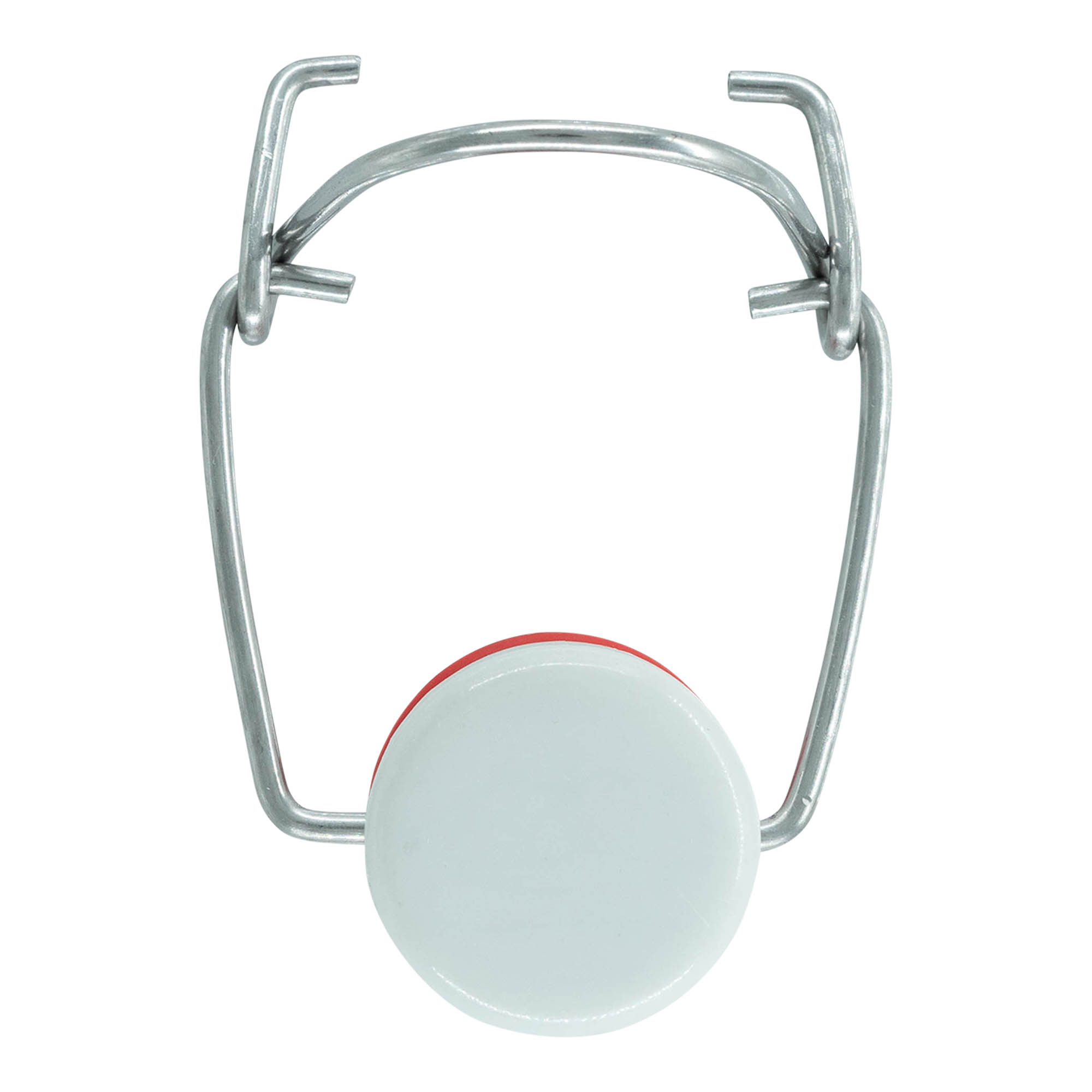 Fermeture à boucle taille spéciale, plastique, rouge-blanc Fermeture à boucle taille spéciale, plastique, rouge-blanc
