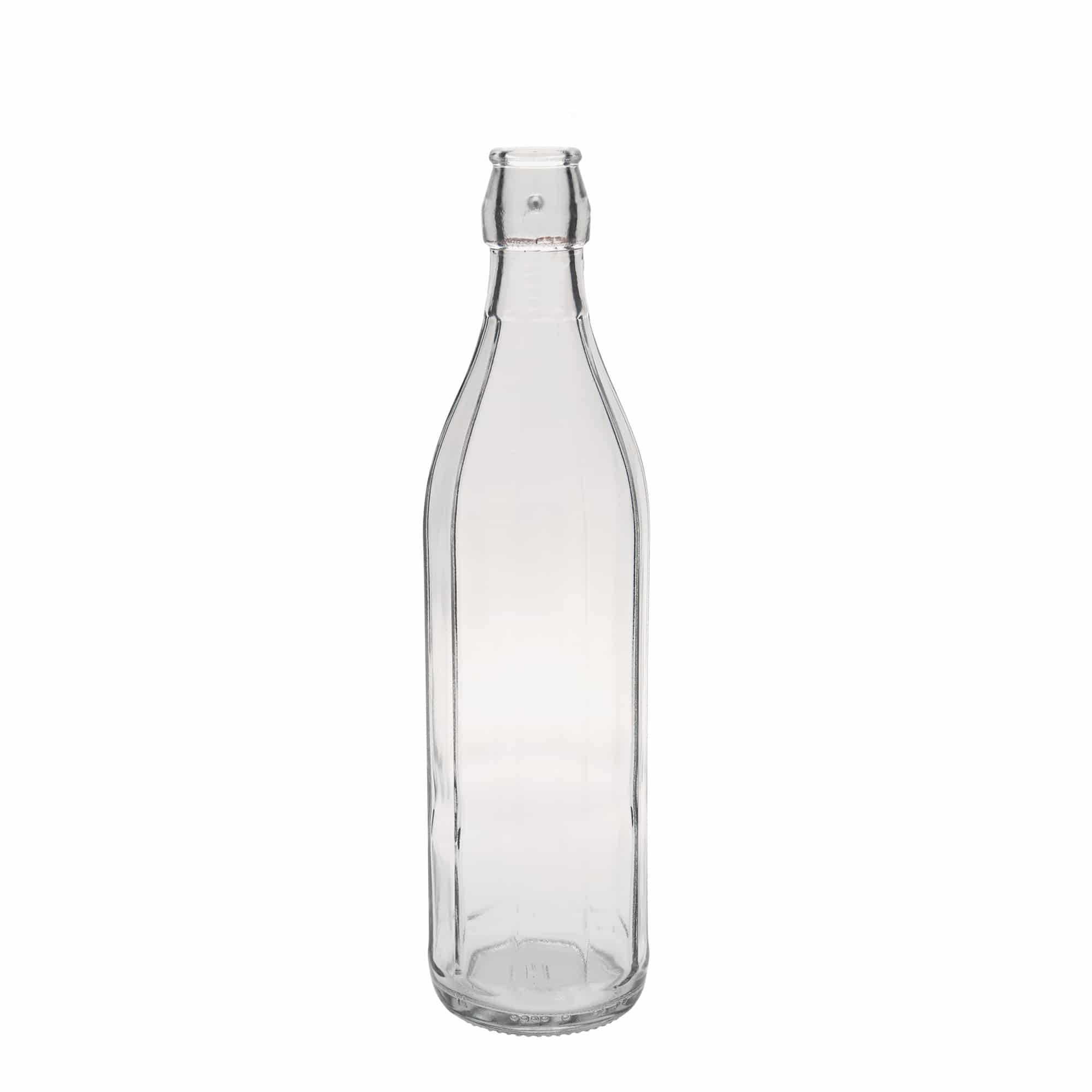 Bouteille en verre 750 ml « Bravo », décagonale, ouverture : fermeture à bascule Bouteille en verre 750 ml « Bravo », décagonale, ouverture : fermeture à bascule
