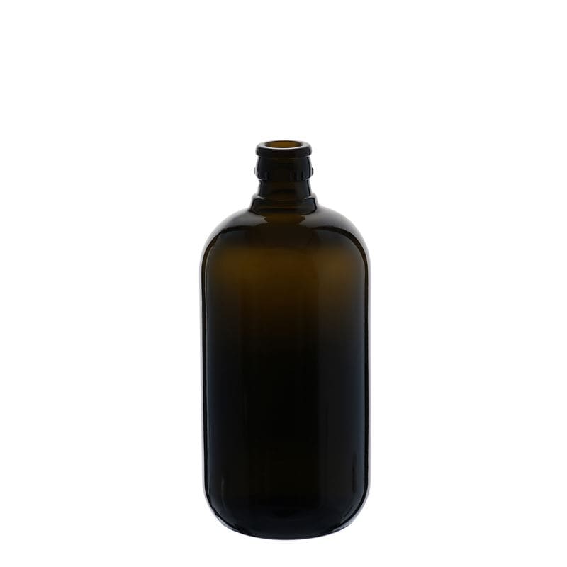 Flacon de vinaigre/huile 750 ml 'Biolio', verre, vert antique, embouchure : DOP