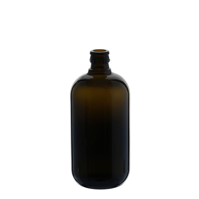 Flacon de vinaigre/huile 750 ml 'Biolio', verre, vert antique, embouchure : DOP