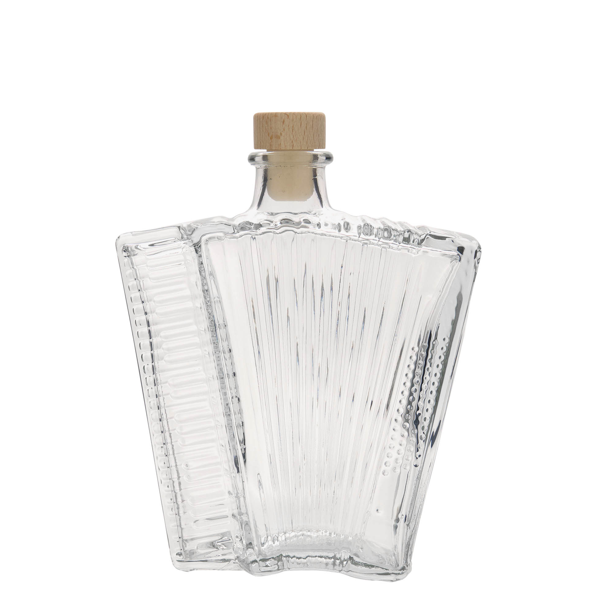 Bouteille en verre 500 ml « Accordéon », ouverture : liège