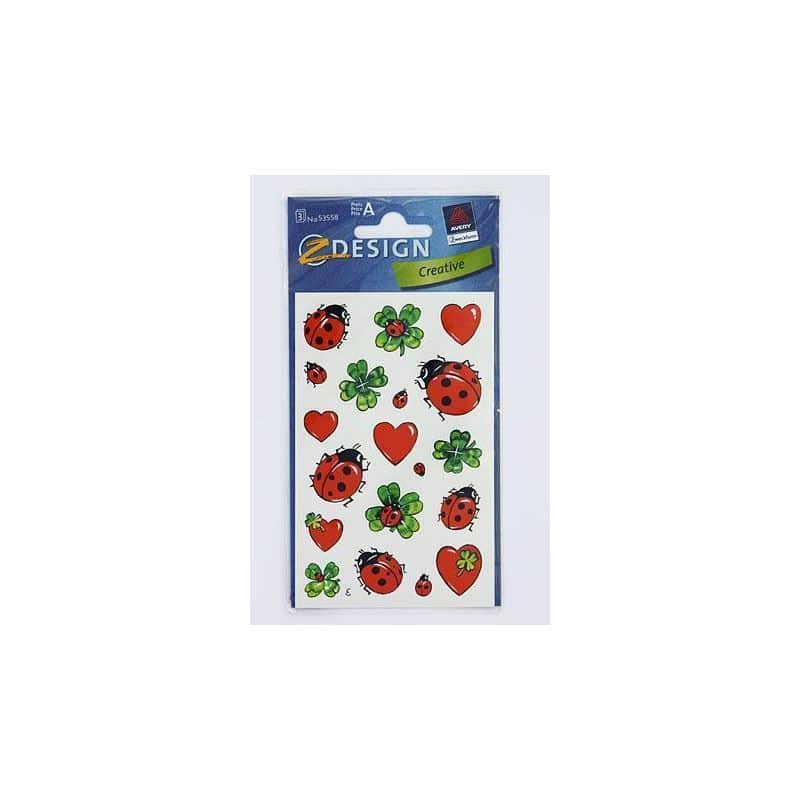 Autocollants Zweckform « Porte-bonheur », papier, multicolore Autocollants Zweckform « Porte-bonheur », papier, multicolore