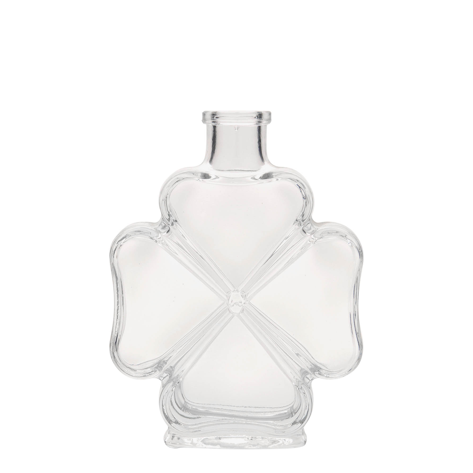 Flacon en verre de 200 ml « Trèfle », ouverture : bouchon en liège Flacon en verre de 200 ml « Trèfle », ouverture : bouchon en liège