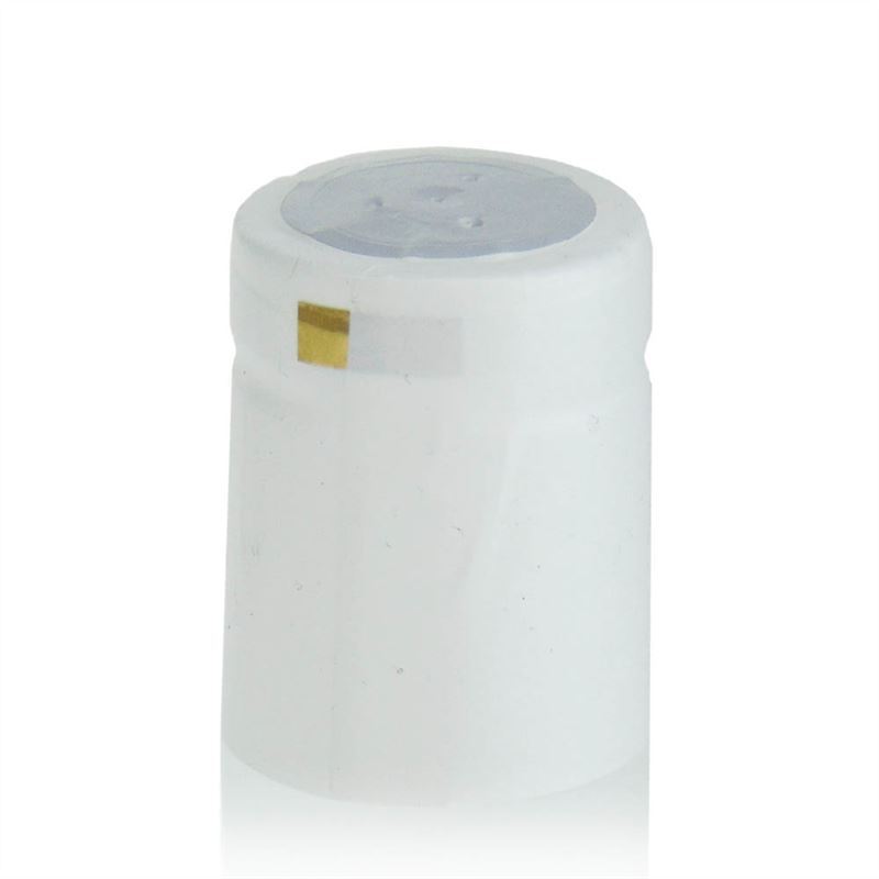 Capsule thermorétractable 32x41, plastique PVC, blanche Capsule thermorétractable 32x41, plastique PVC, blanche