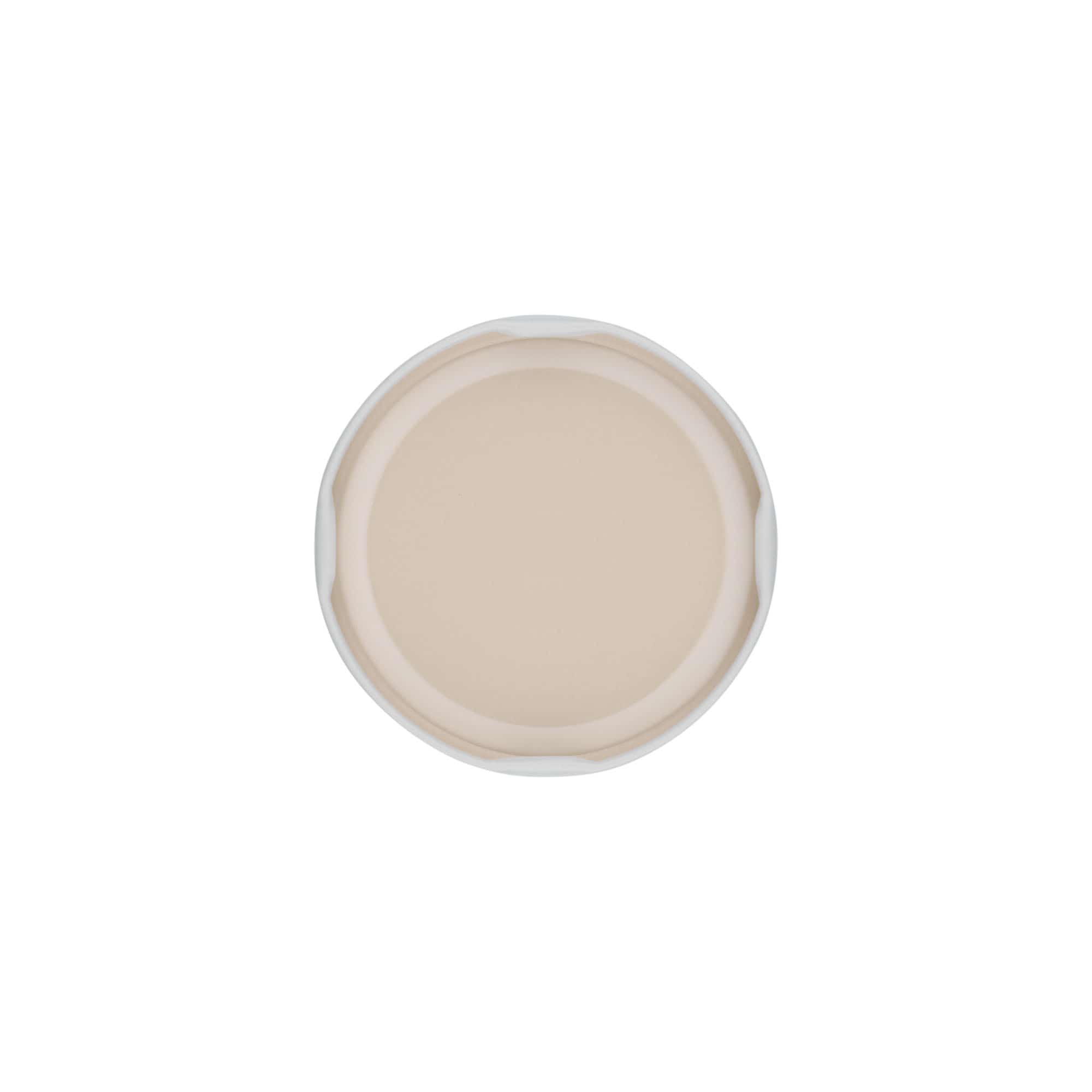 Bouchon à vis, tôle blanche, blanc, pour ouverture : TO 66